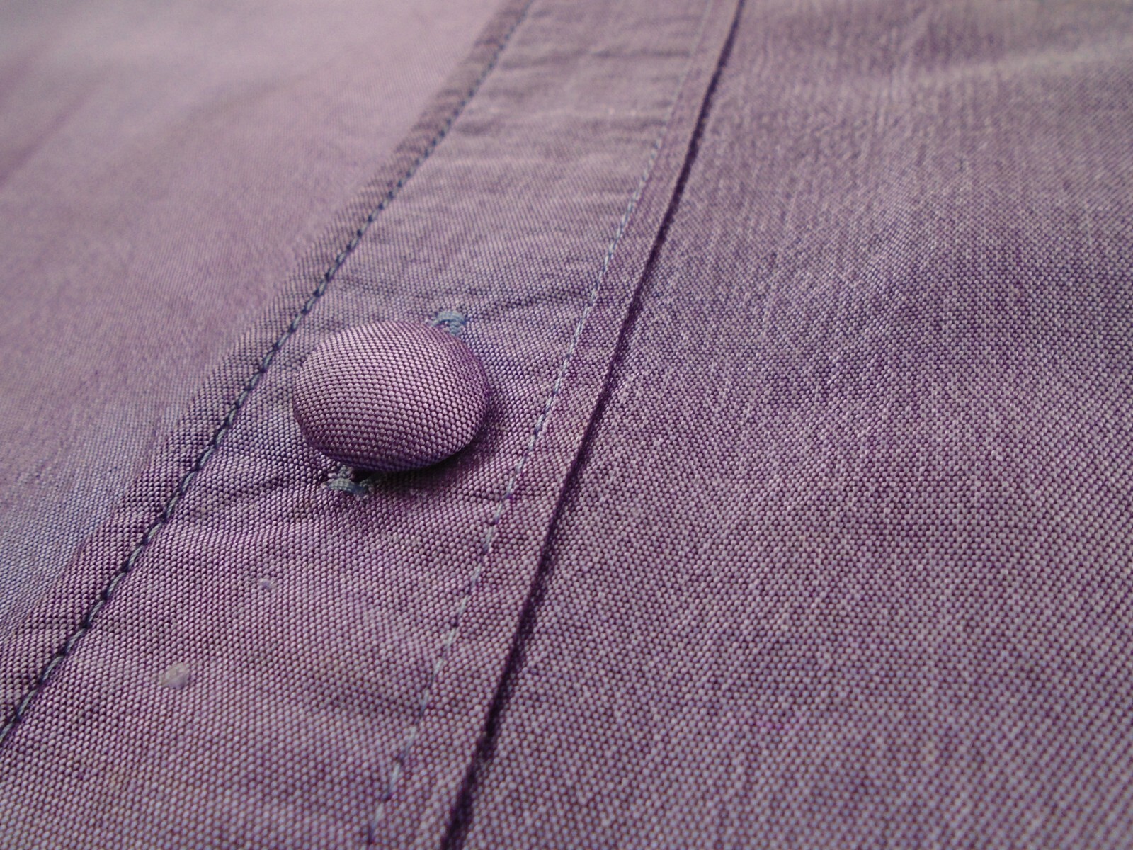 Silk Thai 100% Silk Shirt Short Sleeve Button Up XXL Purple