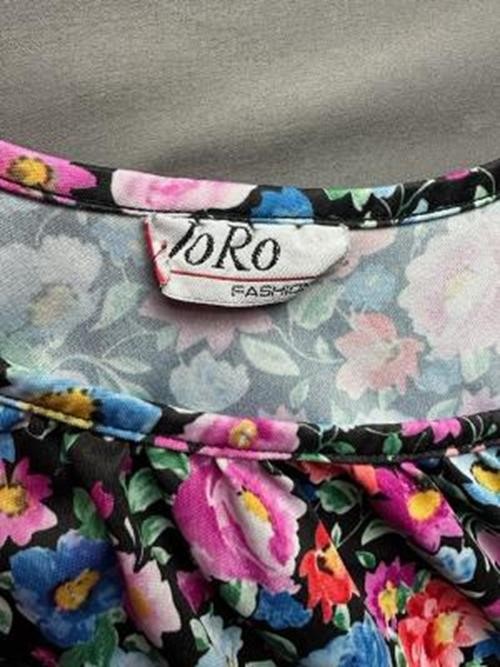 Vintage JoRo Fashions Woman’s Sleeveless Floral Top Size X Large jl