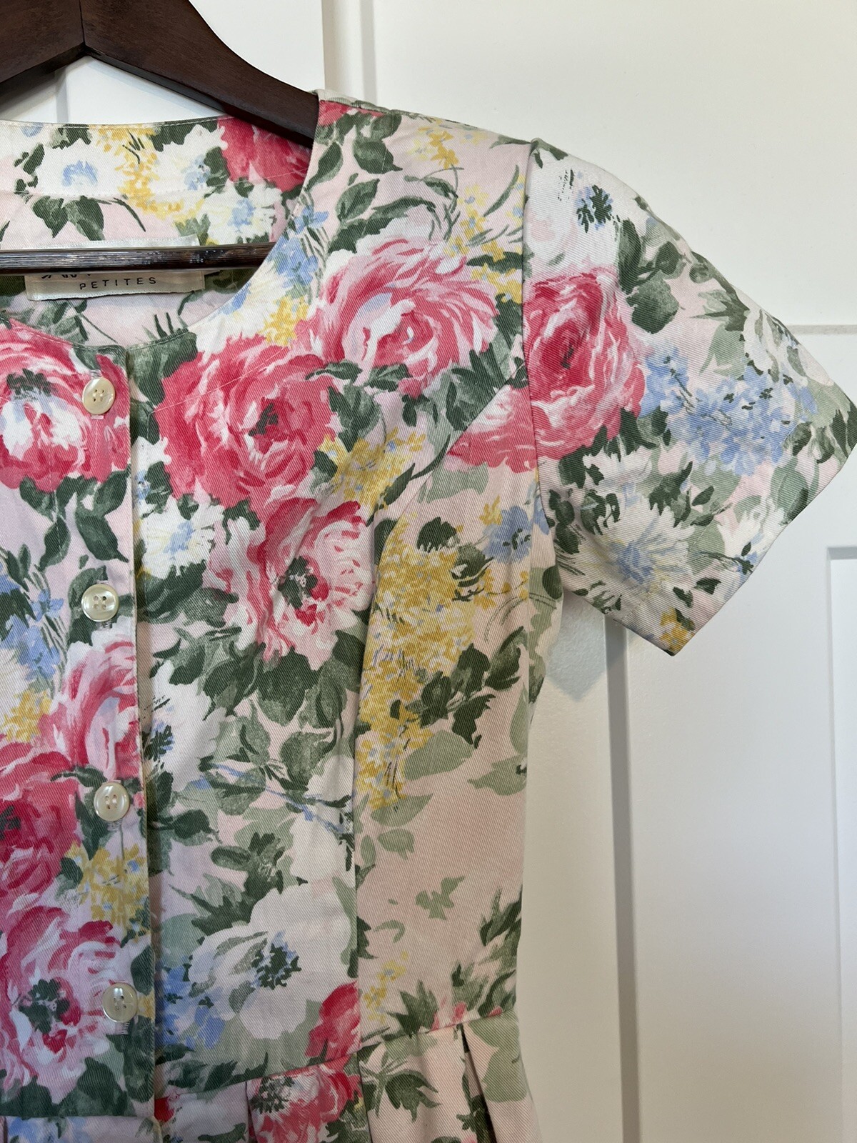 Vintage Sara Campbell Petites Dress Size 4 Floral Cottagecore Coquette Floral