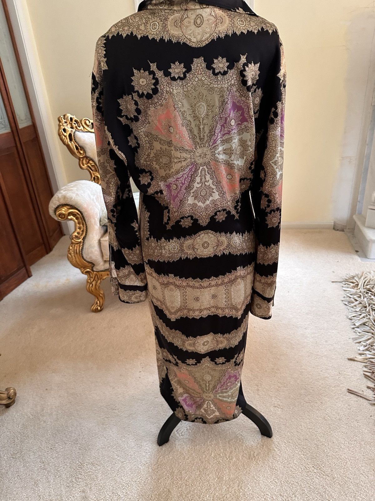 Vintage 2000’s-ROBERTO CAVALLI Occasion Dress Size L Stretchy!! Body fitting!!