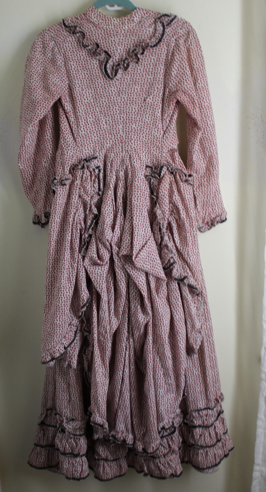 Estate Vtg AS IS 2Pc Edwardian Western Prarie Dress & Jacket Set Sz X S M
