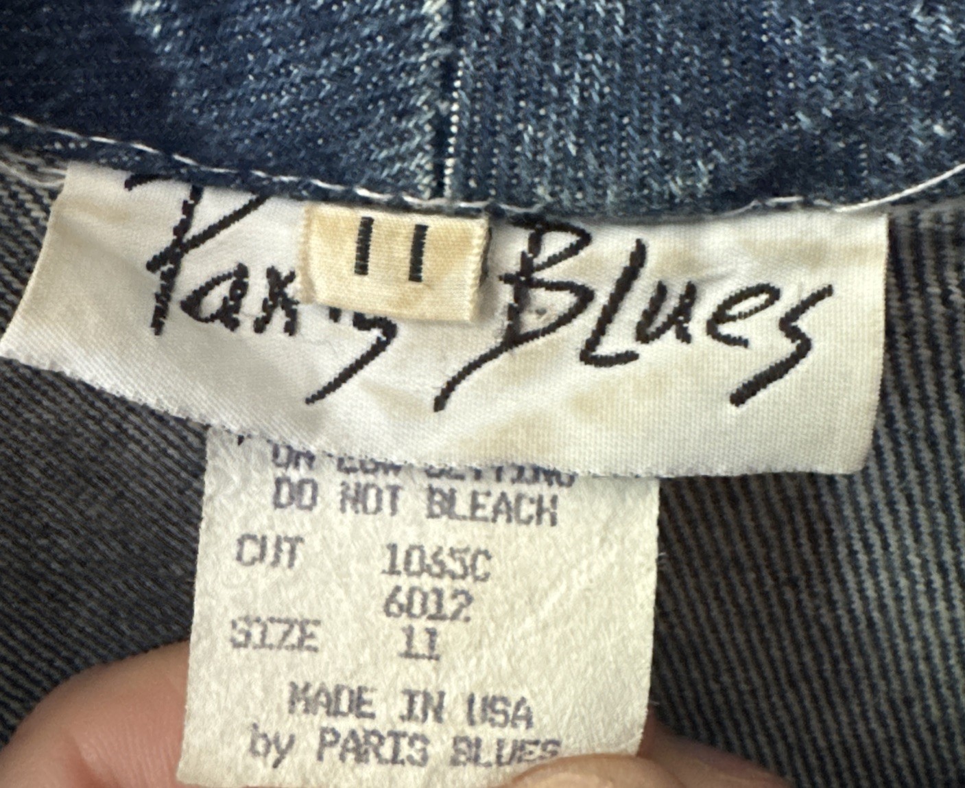 VTG 80’s Paris Blues Acid Washed Denim Full Zip Dress USA 1065C 6012 Size 11