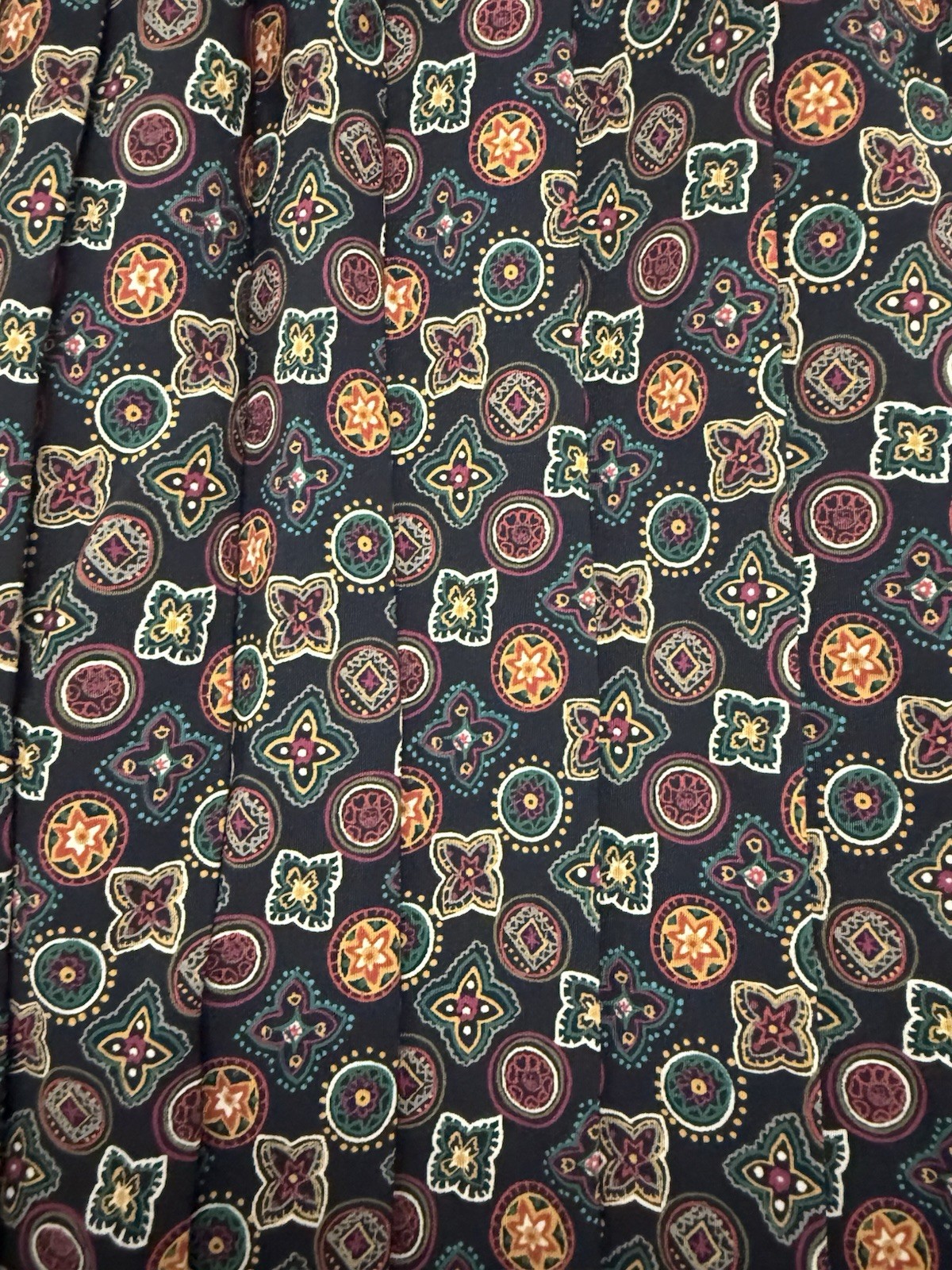 Vintage Breli Originals Dress Womens 16Paisley Belted Made USA 80s
