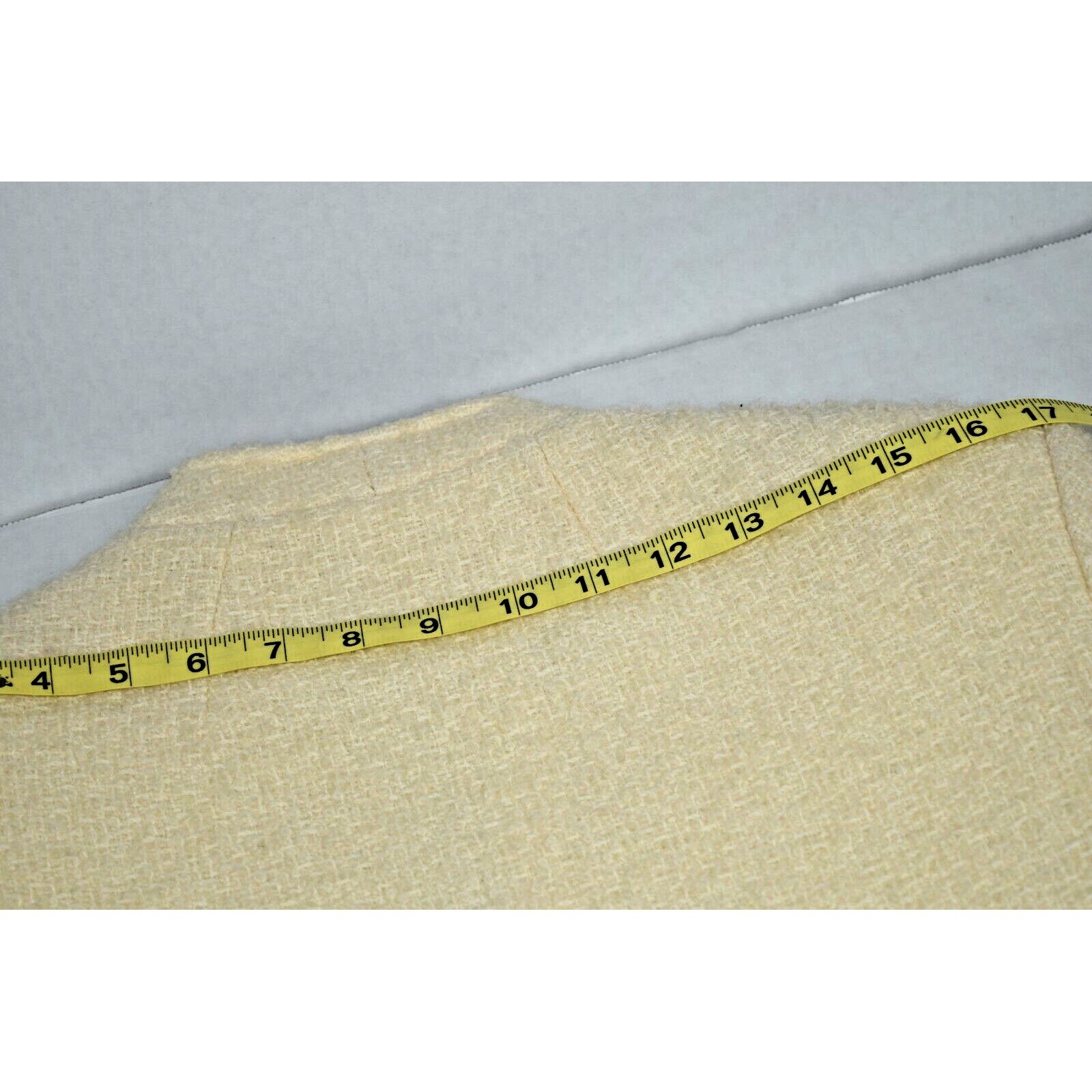 Vintage Wool Blazer Jacket Size S/M 70s Ivory Sleek Knit Silky Lining Pockets