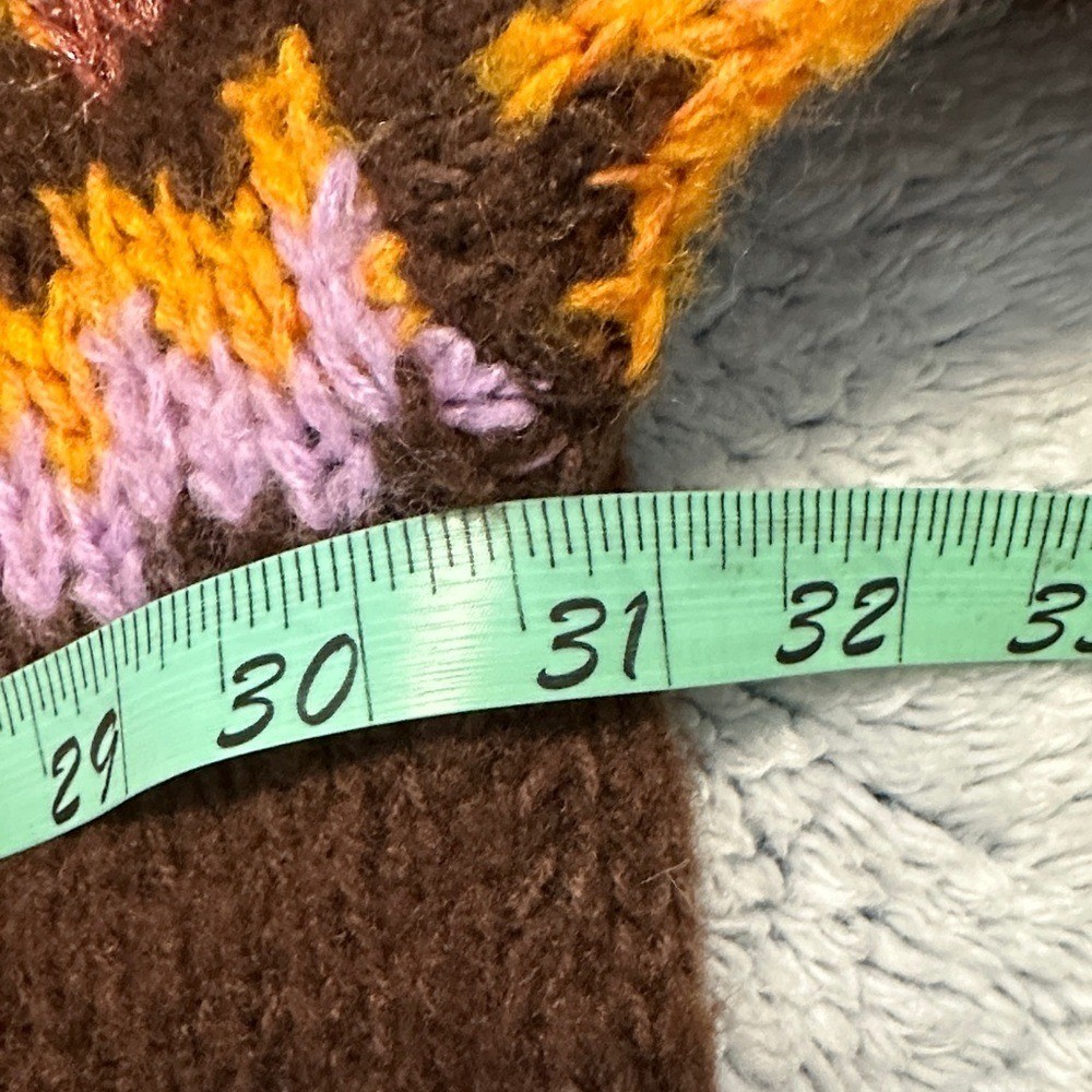 Forever21 Y2K Grandmacore Cottagecore Boho Multicolor Patterned Sweater SzL