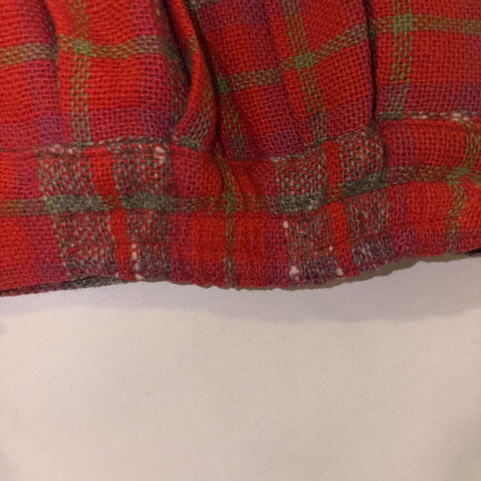 Vtg Minnesota Tailored Skirt Woolen Co. Mills Pleated Red Plaid 40s 50s 60s 70s