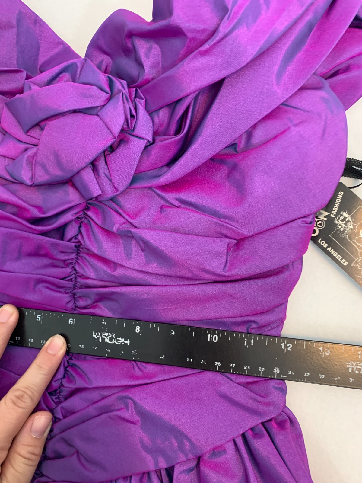 1980s Prom Dress Vintage Size 5 Purple Iridescent Princess Glam Party Deadstock