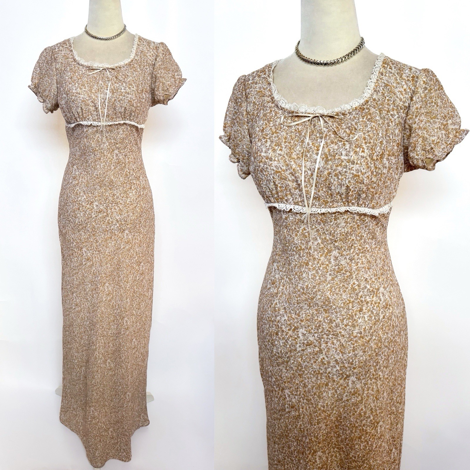 Vintage 90’s Jody California Empire Waist Prairie Cottagecore Maxi Dress M