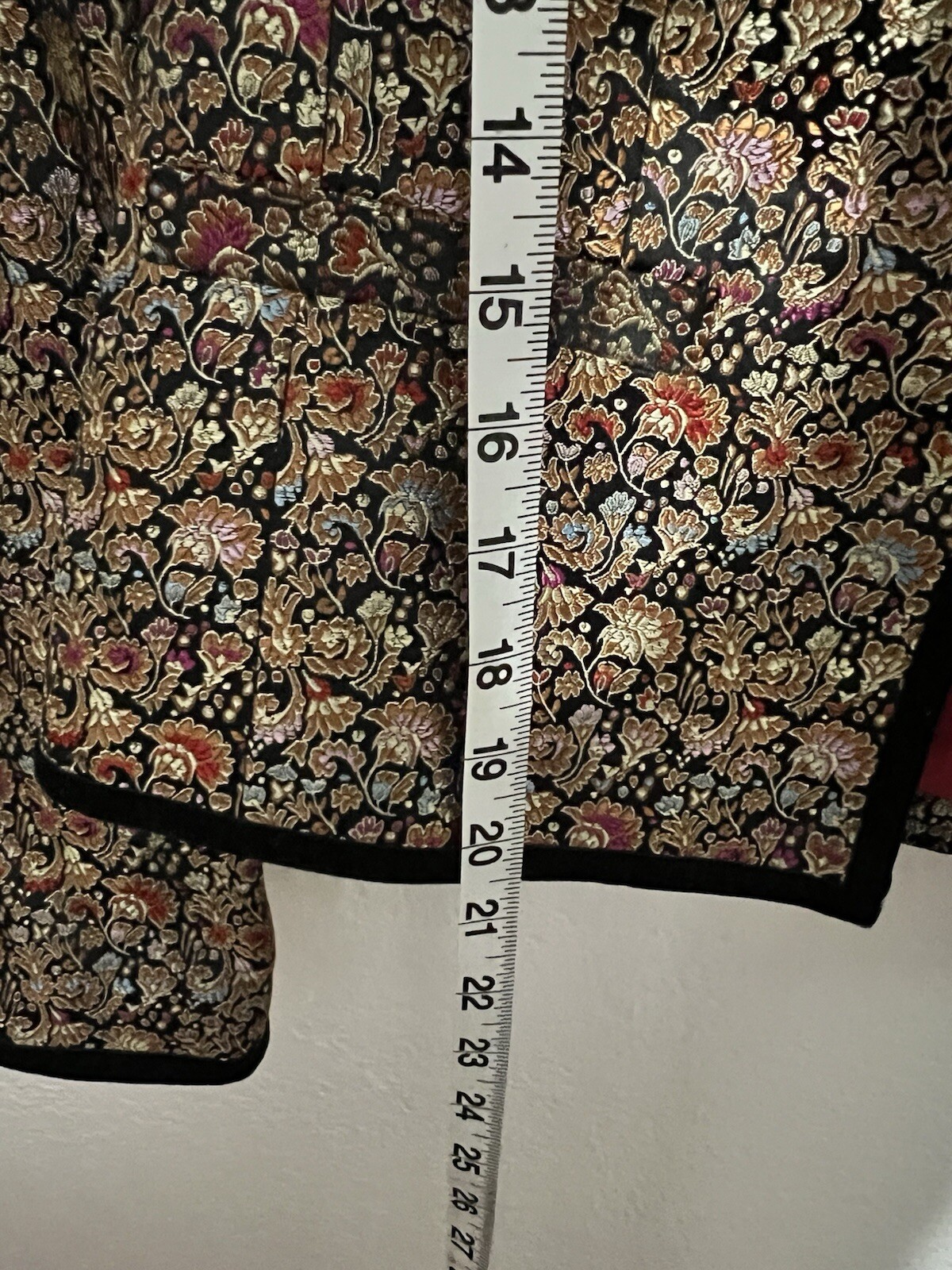 Vintage WDNY Size 4 Mandarin Asian Tapestry Brocade Embroidered Retro Jacket