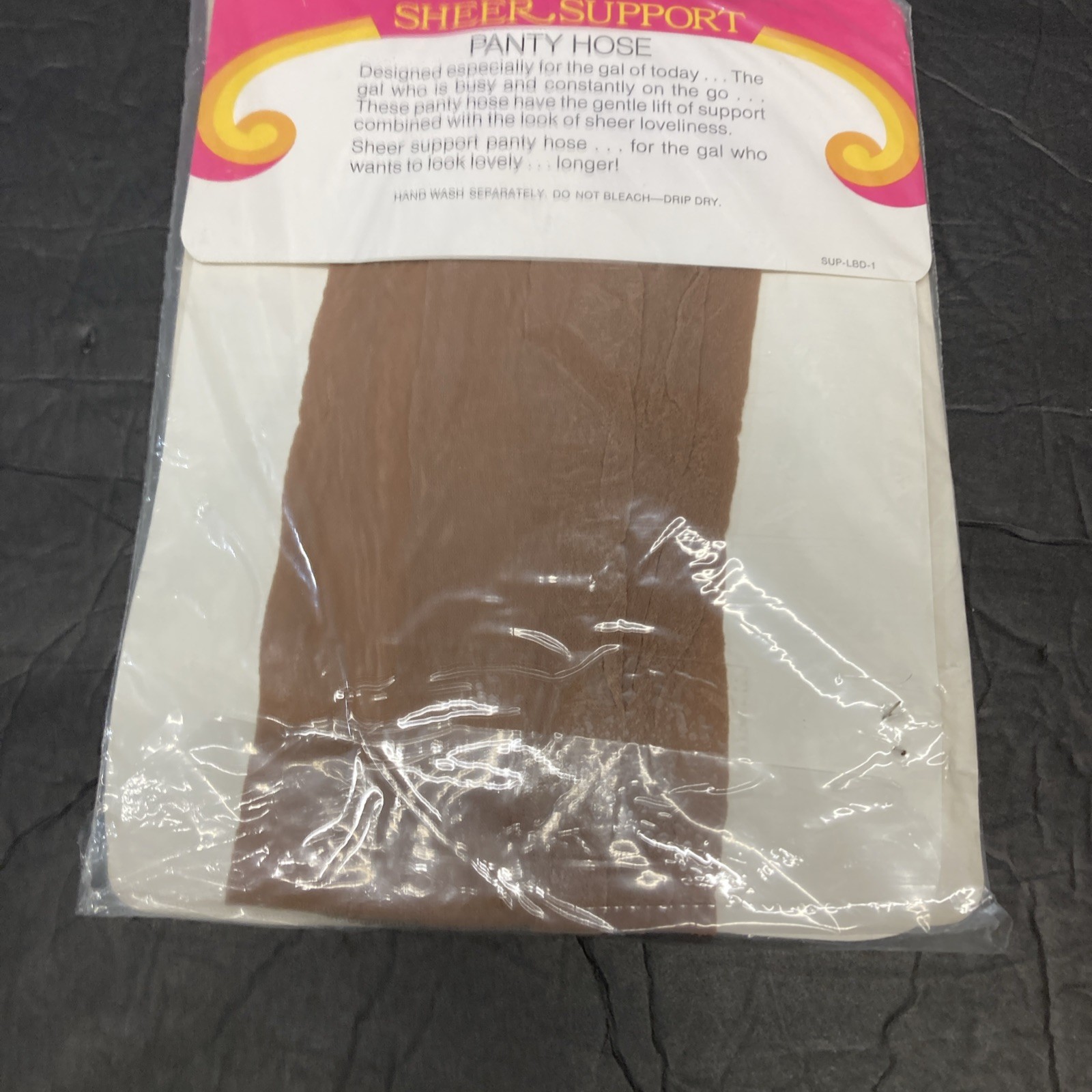 Vintage Sheer Support Pantyhose 140-175 Lbs Med /Tall Beige #343 NEW