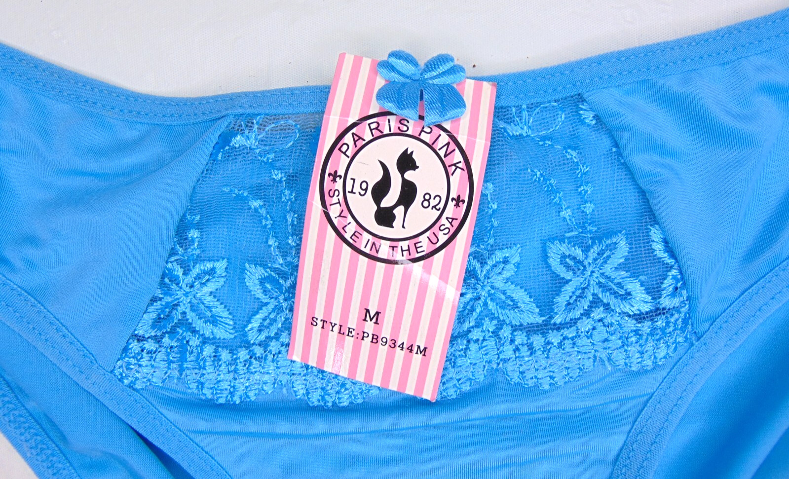 Blue PARIS PINK PANTY Small/Medium. Polyester spandex NEW with tags