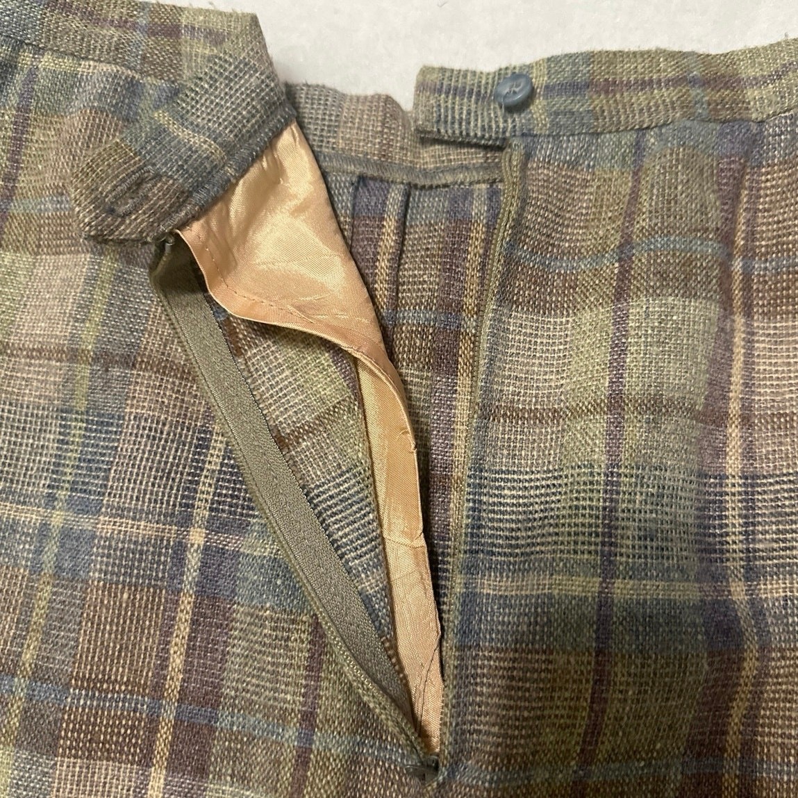 Vintage Summit Sportswear Front pleated plaid skirt 1970’s Union Made size 14