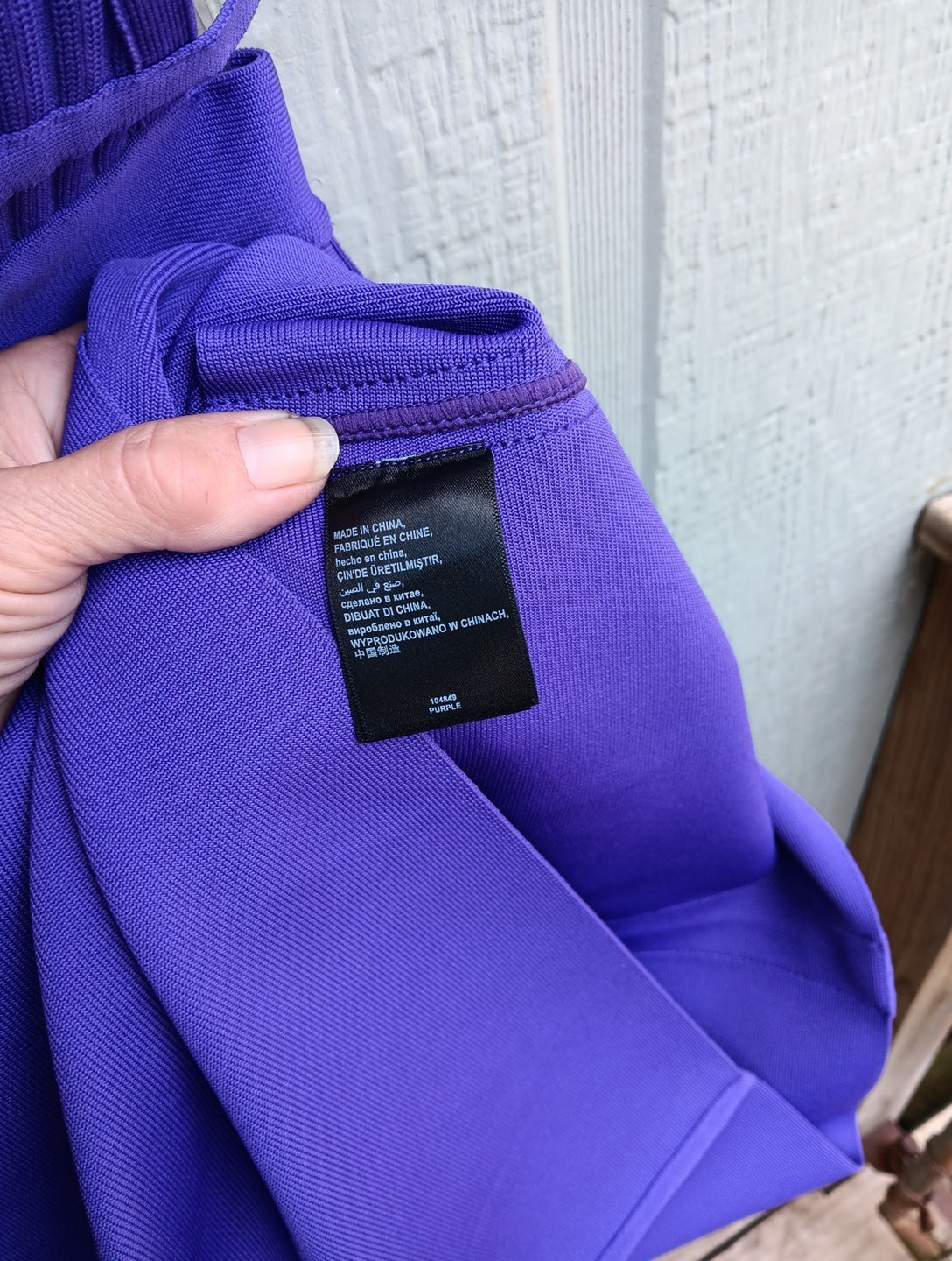 Y2k Bebe XL Body Con Purple Sexy Stretch Plunge Neckline Midi Dress