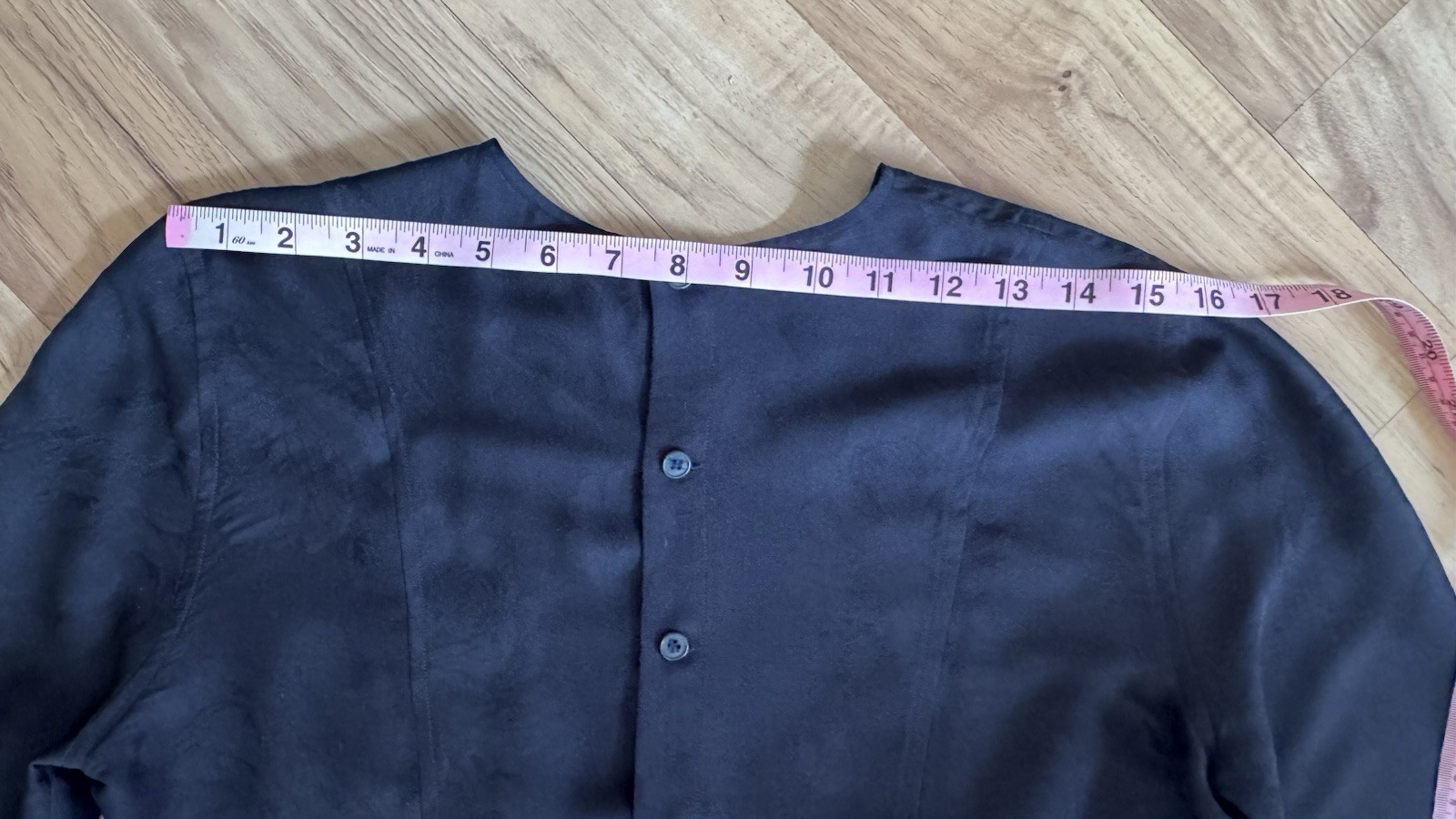 Vtg 90s Calvin Klein Collection Navy Silk Rose Blouse Size 4 Carolyn bessette