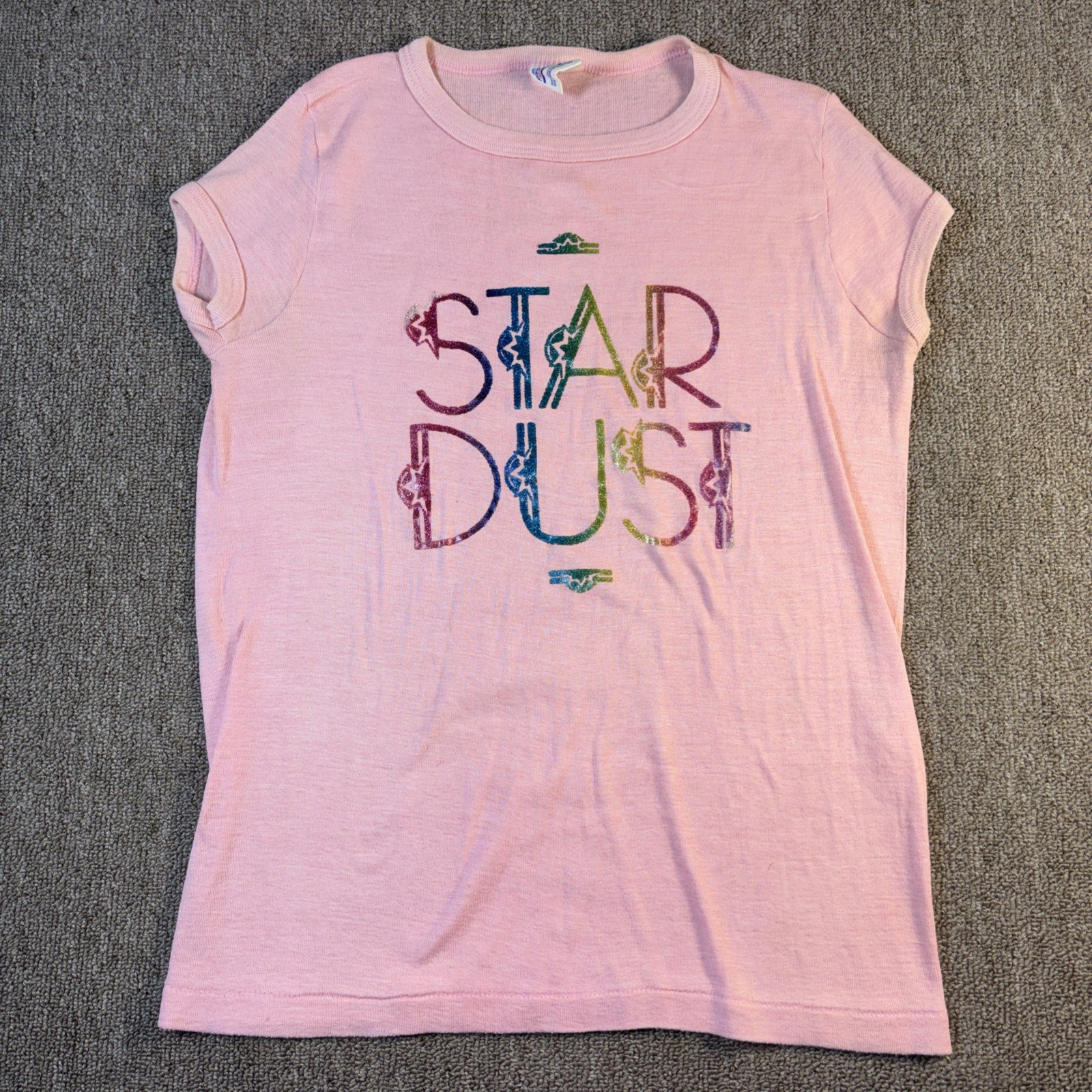 True Vintage 70s Women’s Baby Doll T-shirt Star Dust Link Large Made In USA