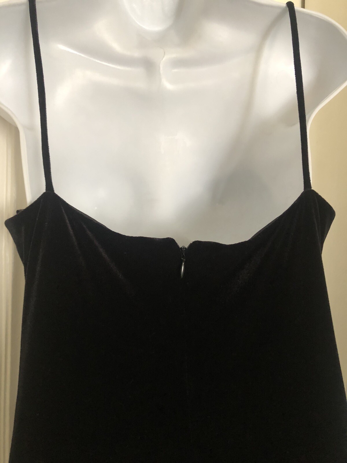 VTG Arianna By Rachel Kaye Velour Black/Silver Embroidered Evening Dress 10