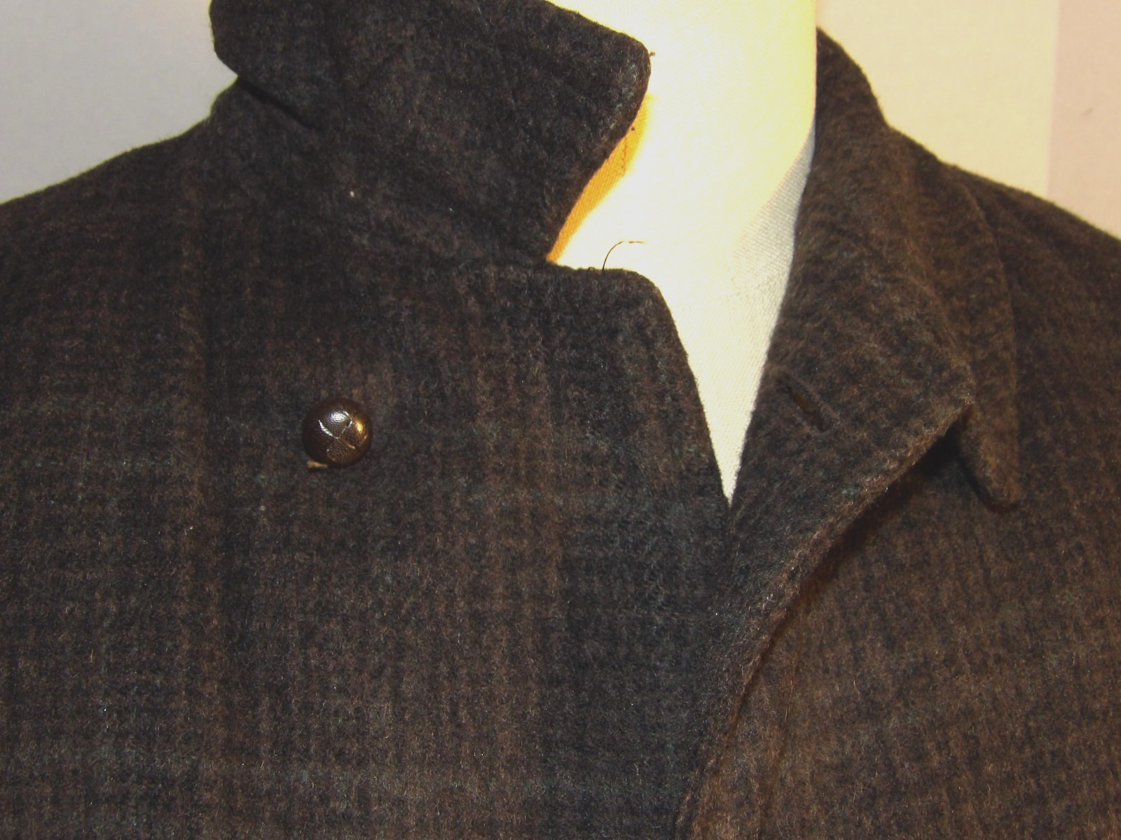 VINTAGE 1950s PENNEY’S PLAID WOOL WINTER COAT! PILE LININING! 4-BUTTON FRONT! 42
