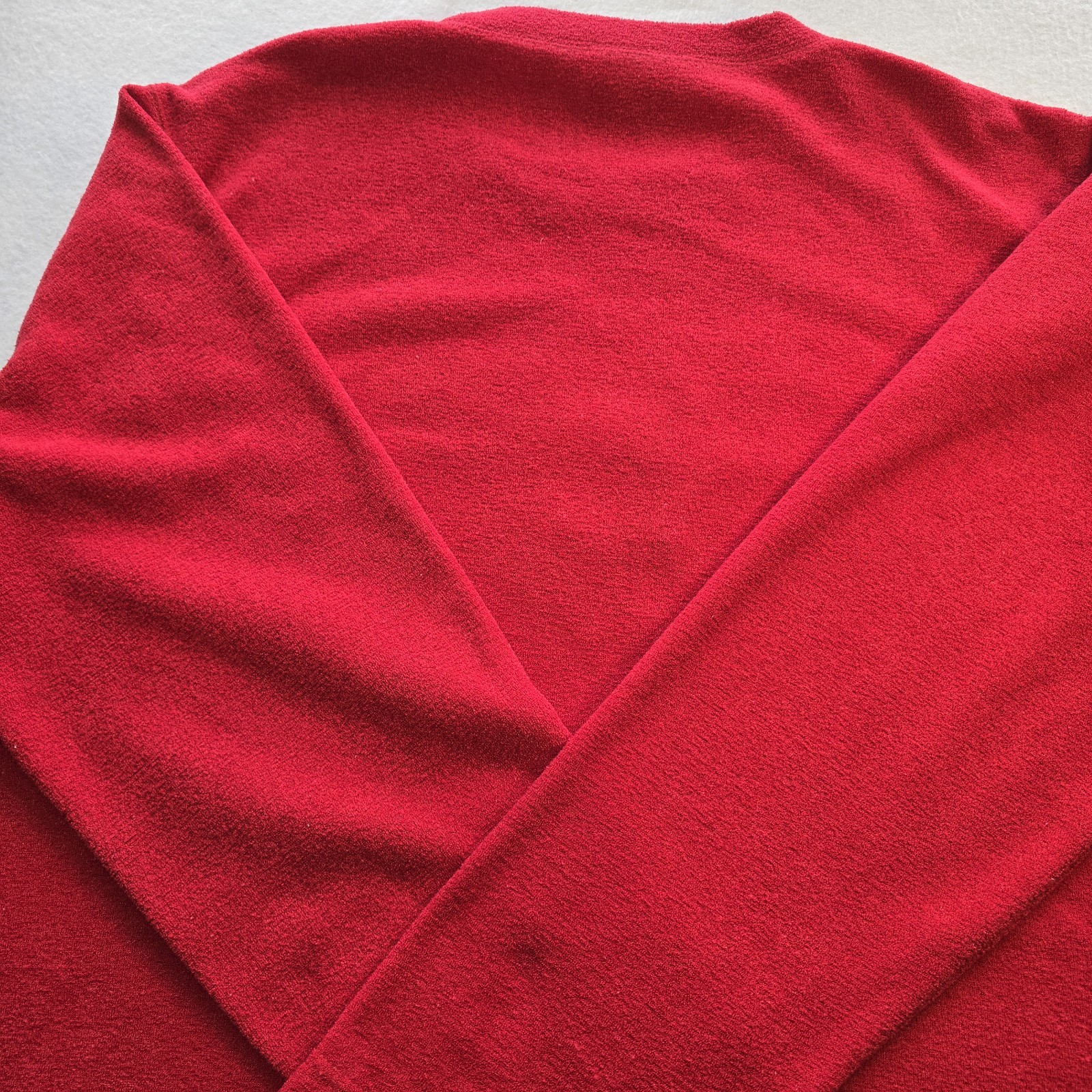 Vtg Endless Designs Red Cardinal Christmas Sweatshirt Embroidered Grannycore