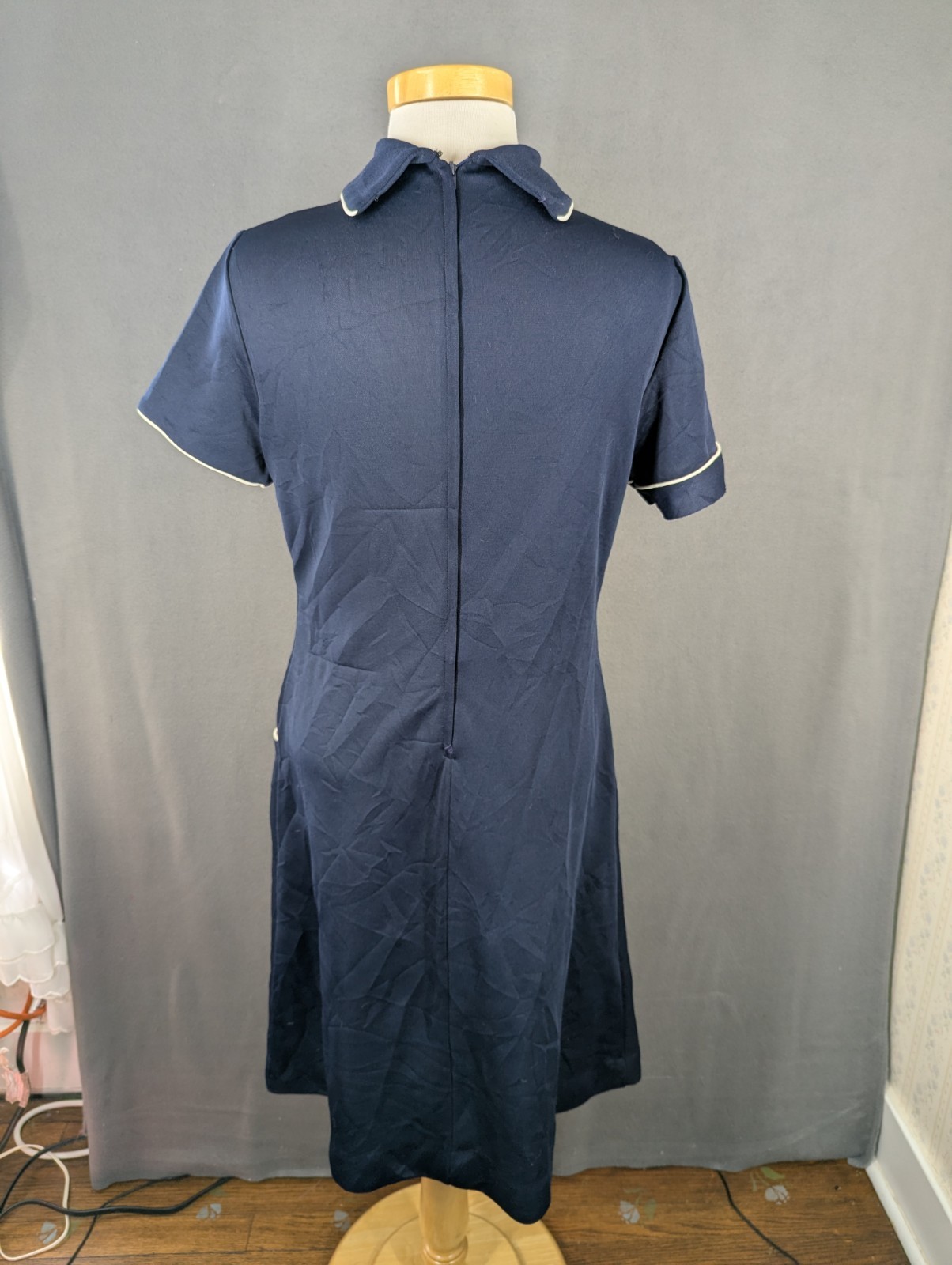 Vintage 60’s MOD Bleeker Street Mid Century Modern Mini Dress Pockets Stewardess