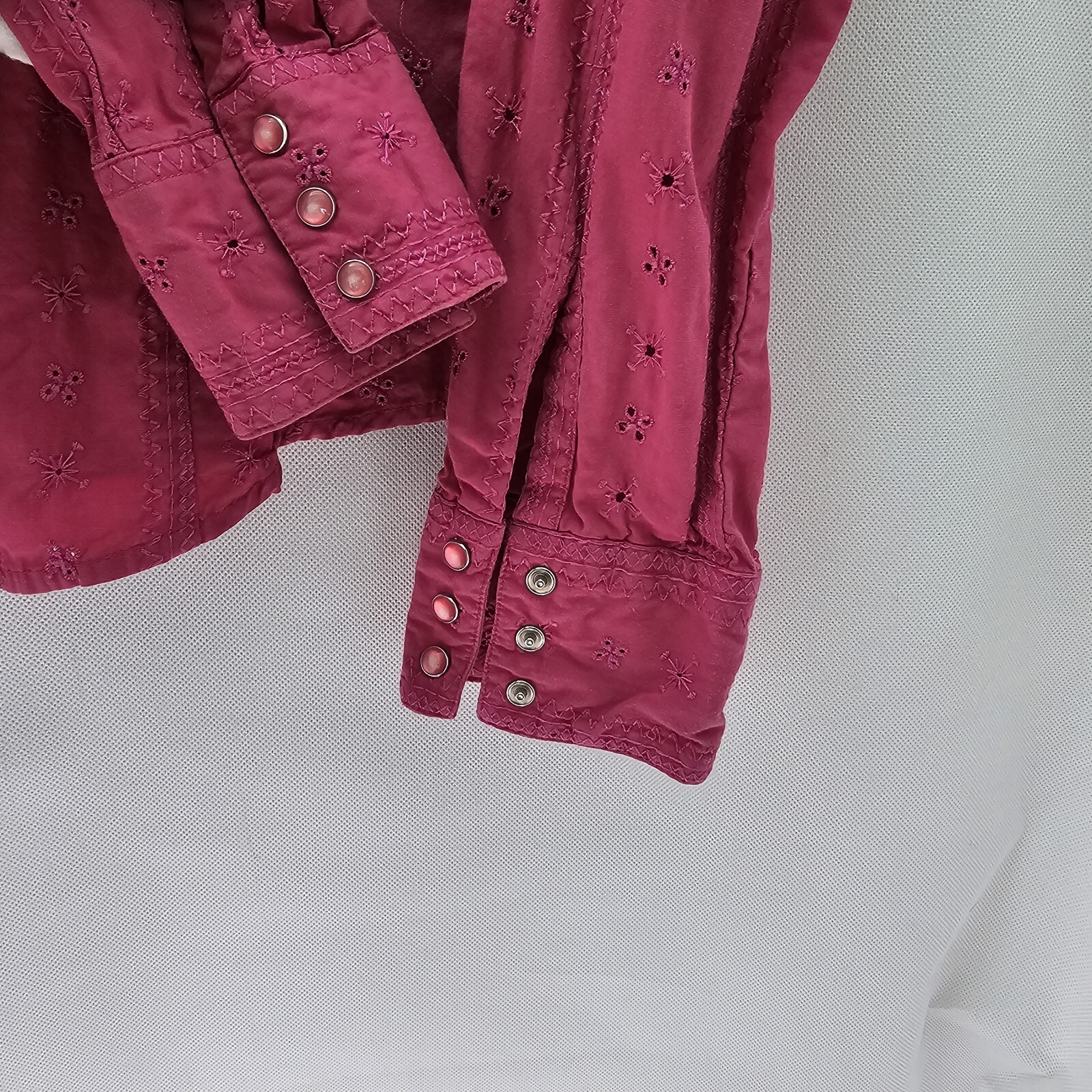Vintage Cruel Girl Women Size L Pink Cotton Button-Down Longsleeves Shirt