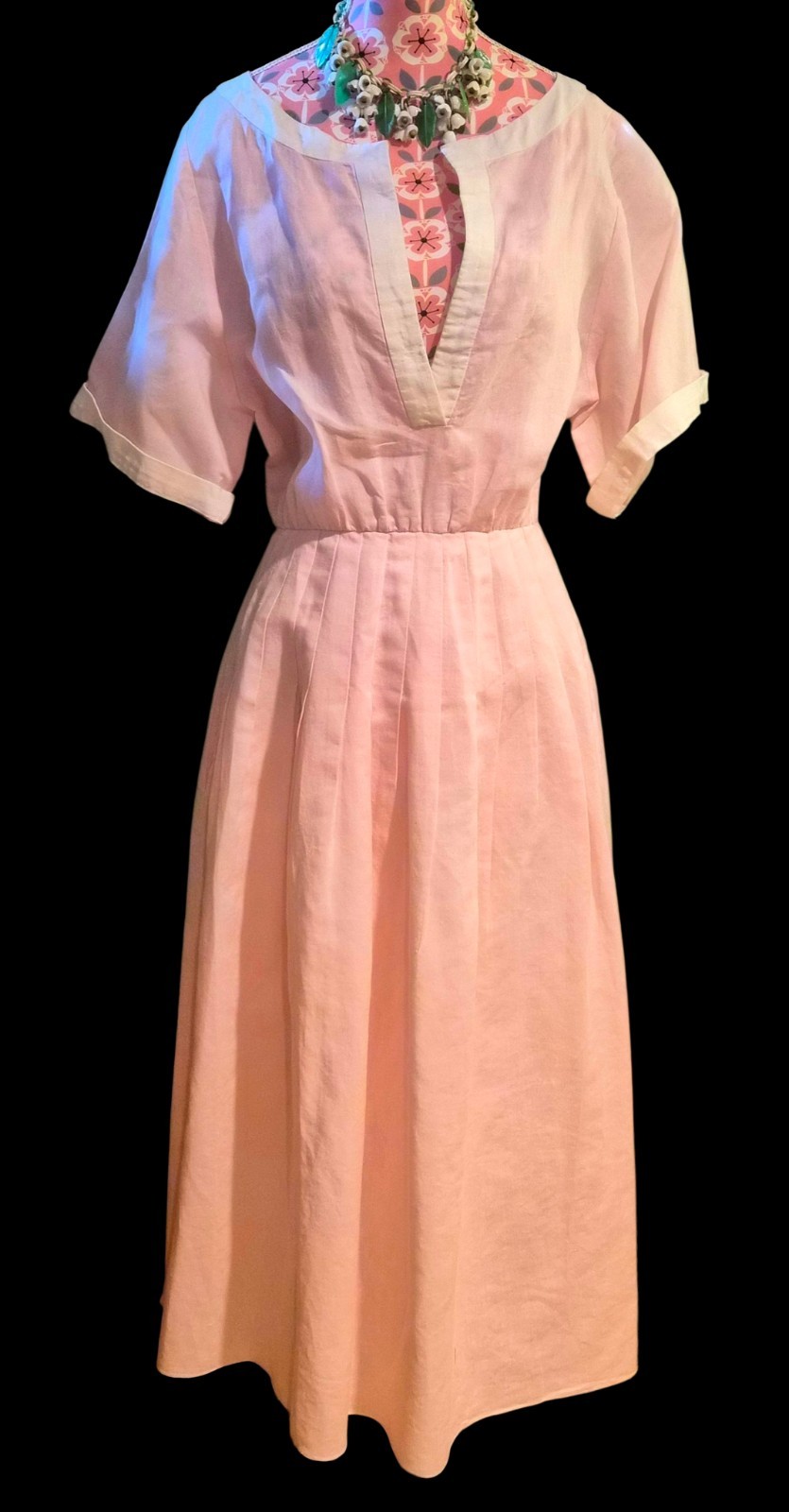 PETAL PINK Vintage 1960s MOLLIE PARNIS for SAK’S 5th AVE Casual Or PARTY Dress S