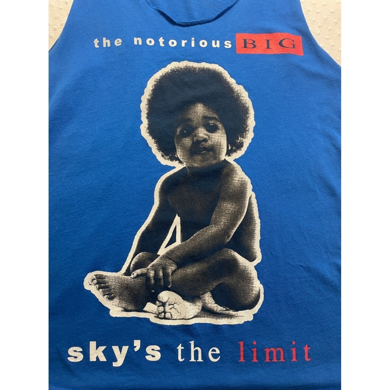 Vintage Notorious BIG small tank raw edge razor back