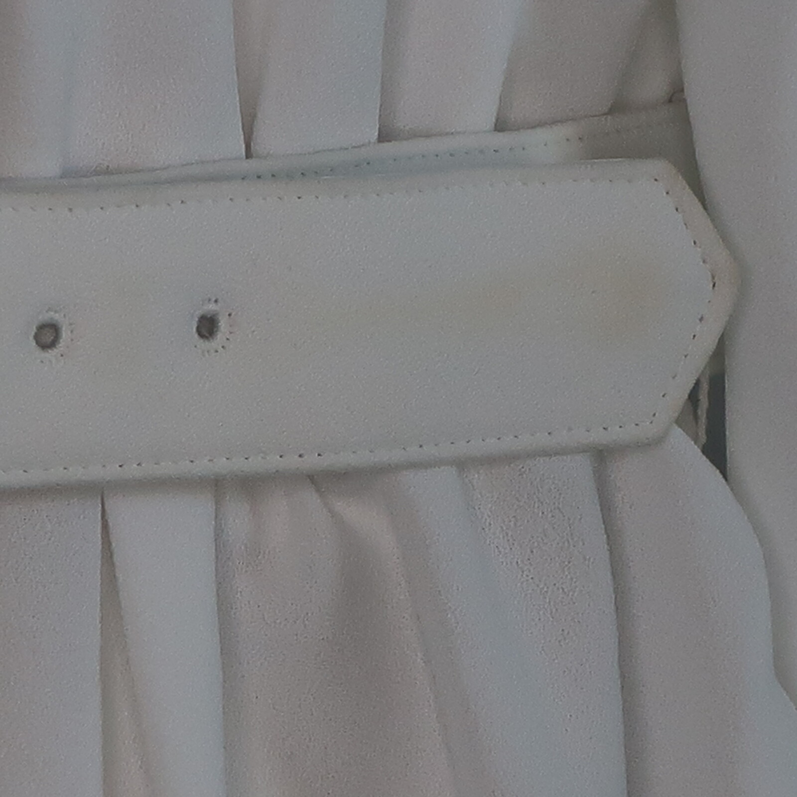 VTG 60s 70s Henry Lee ILGWU Solid White Career Secretary Geek Belted Dress Sz 14