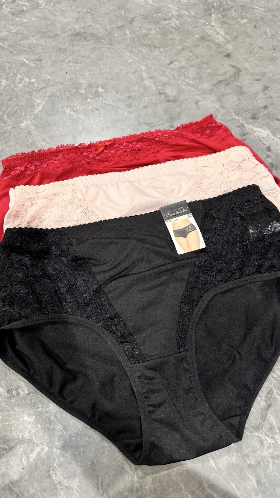 Prima Valentina 3 Pack Nylon Second Skin Hi Cut Panties Sz 1x Silky Smooth NWT