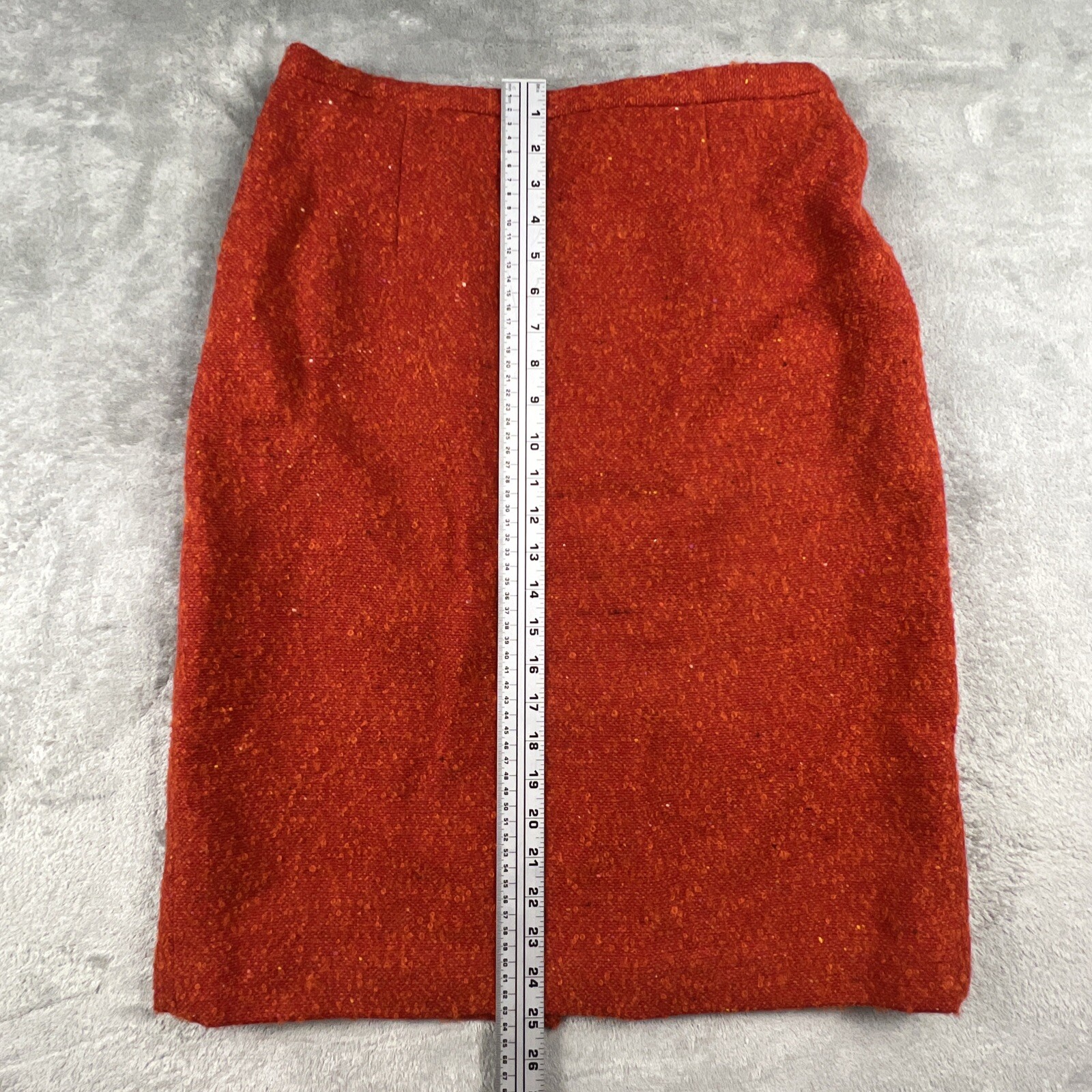 VTG Florine Wachter Bicci Skirt Suit Set Womens 12 Wool Mohair Red Jackie O