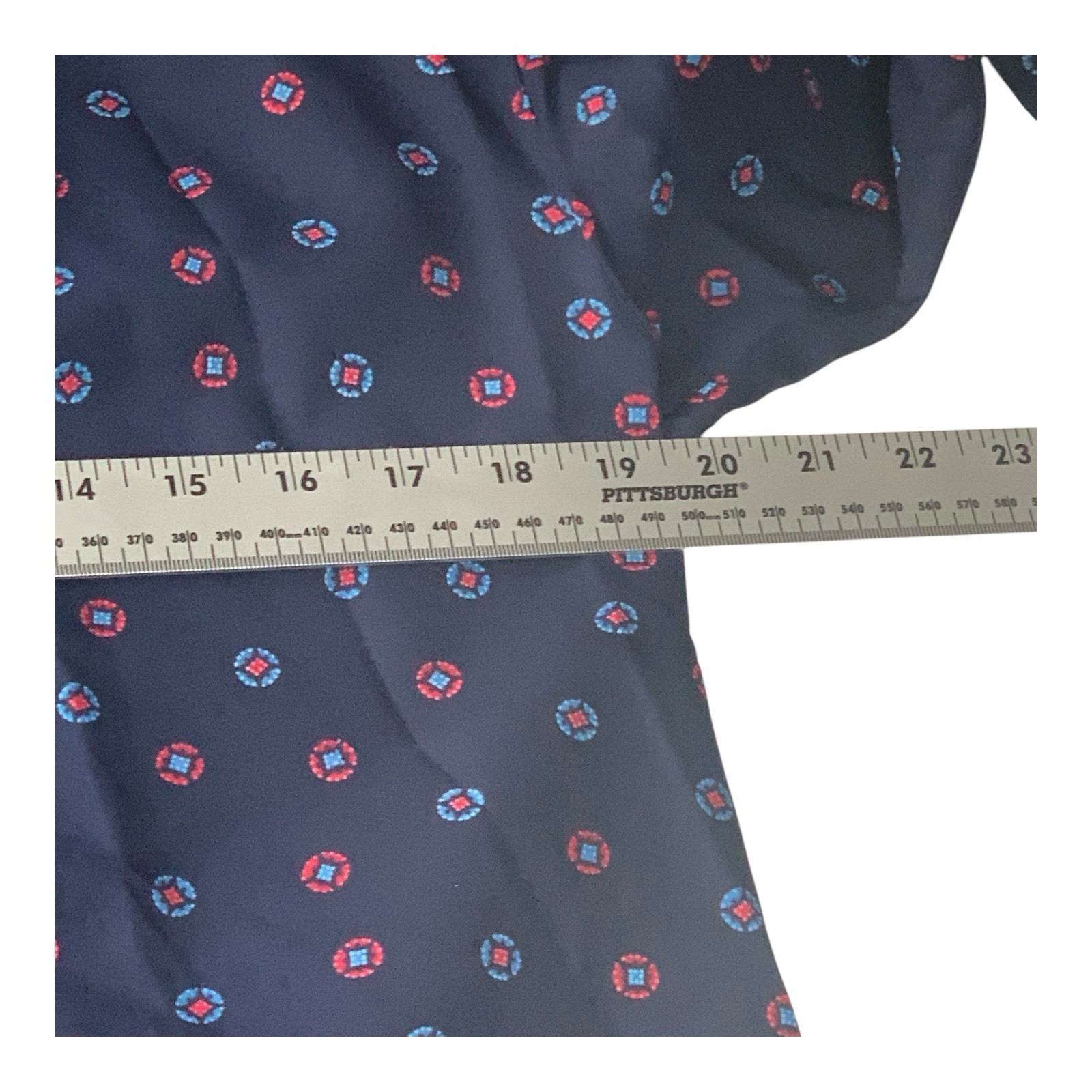 1970’s Vintage John Meyer Women’s 14 Collar Button Up Pattern Shirt Blouse