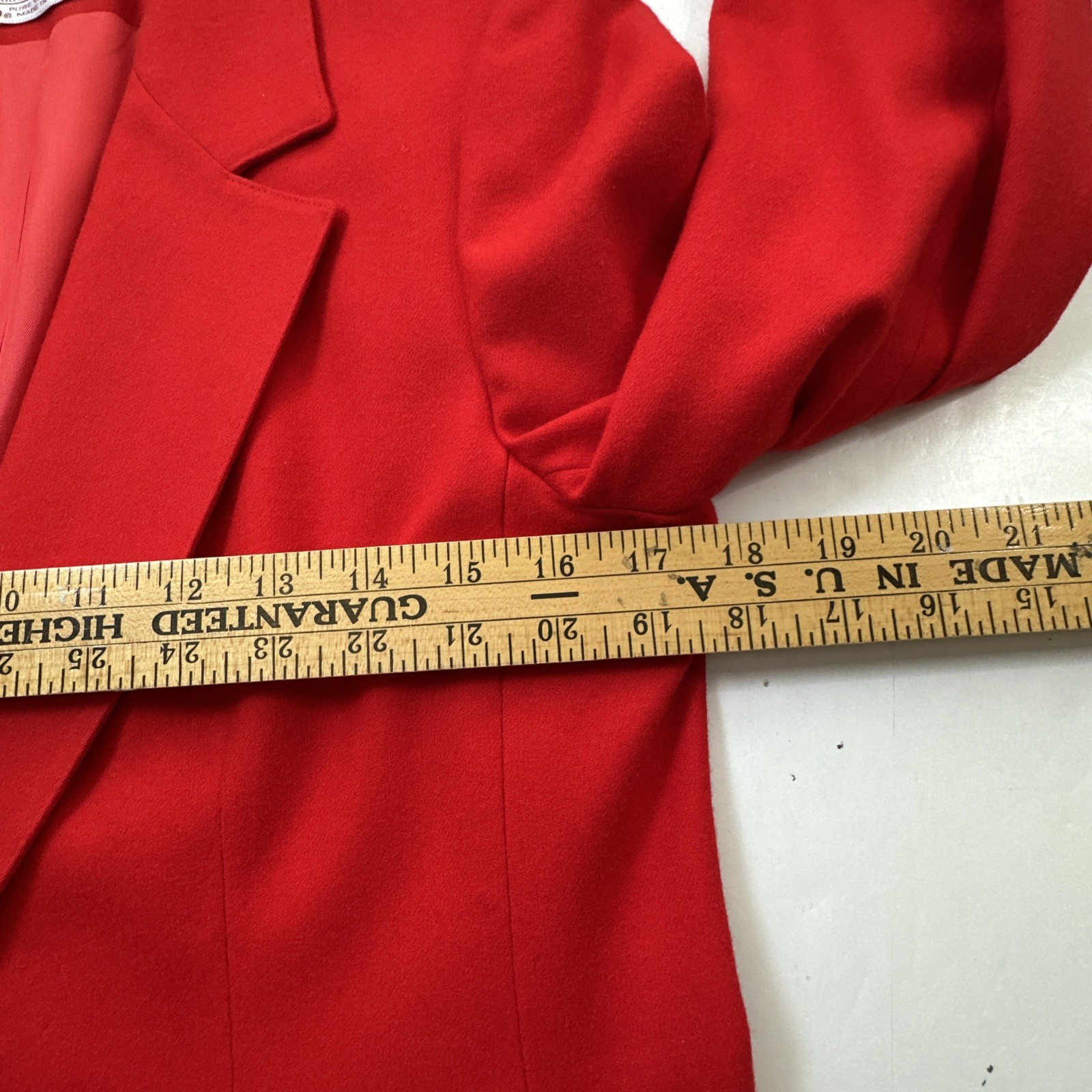 Vtg Pendleton Wool Blazer Jacket Womens Red Lined USA Sz- 12 Petite #750