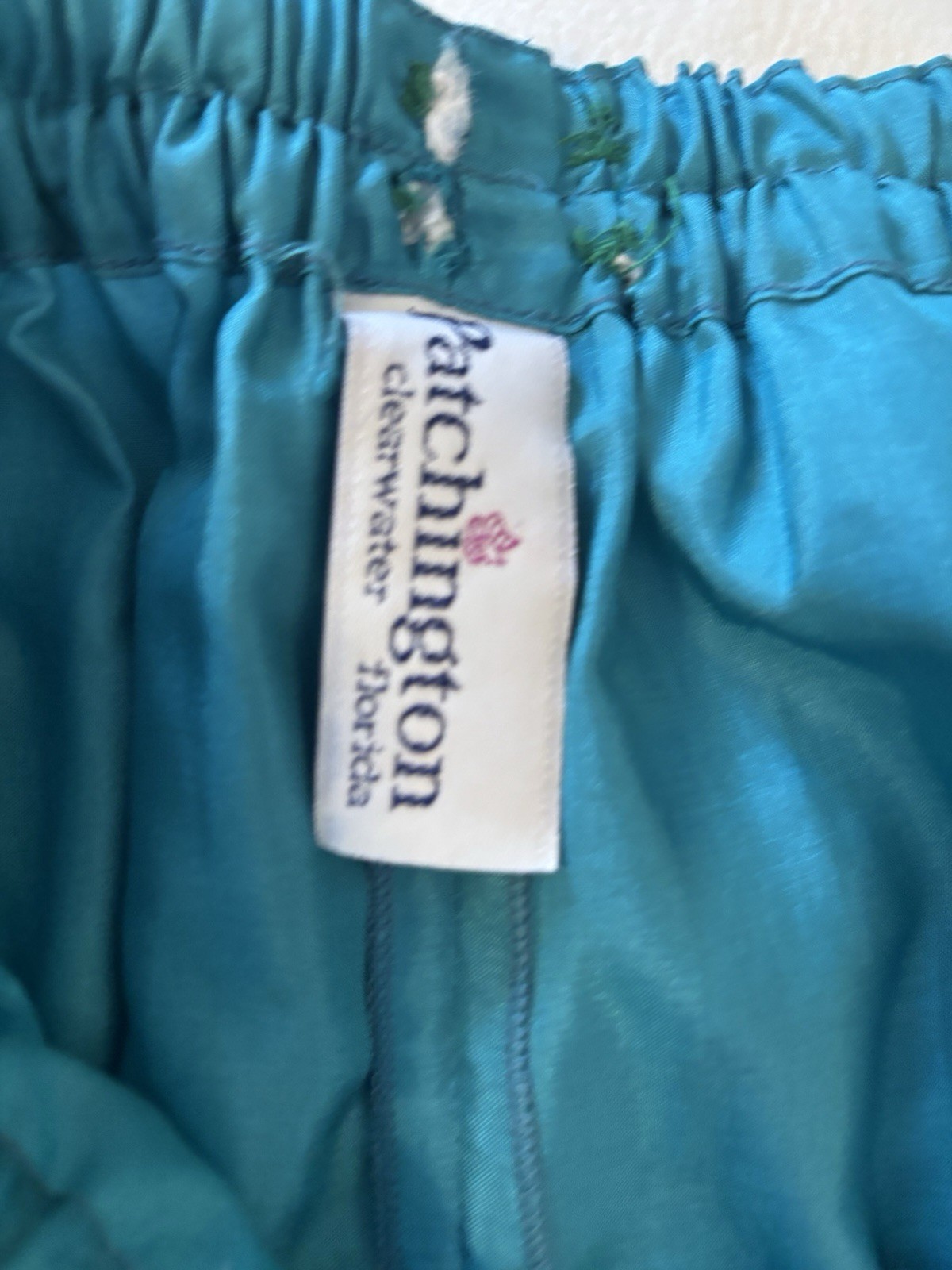 VTG Women’s Pant set Teal. Patchington Pants And Top. Sz 10. Clearwater FL. USA