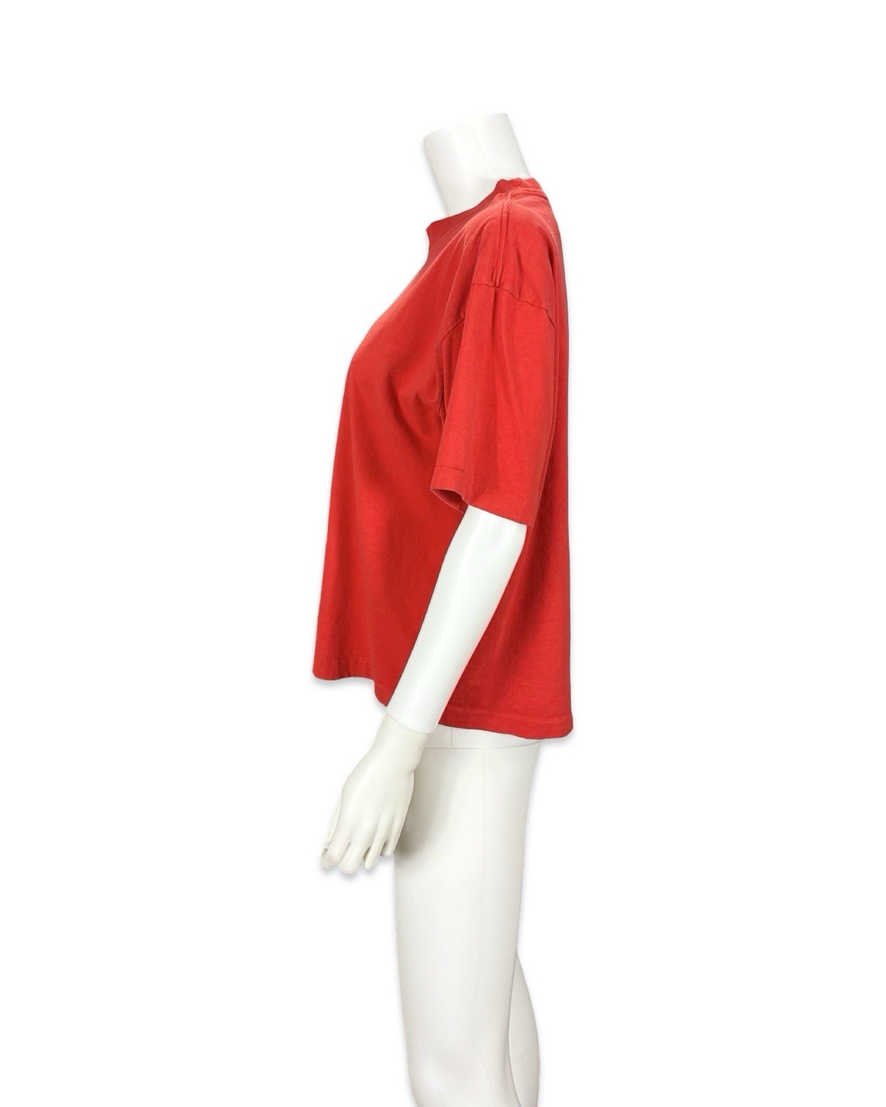 GUESS Georges Marciano VTG 90s Red Single Stitch Baggy Crop T-Shirt OS
