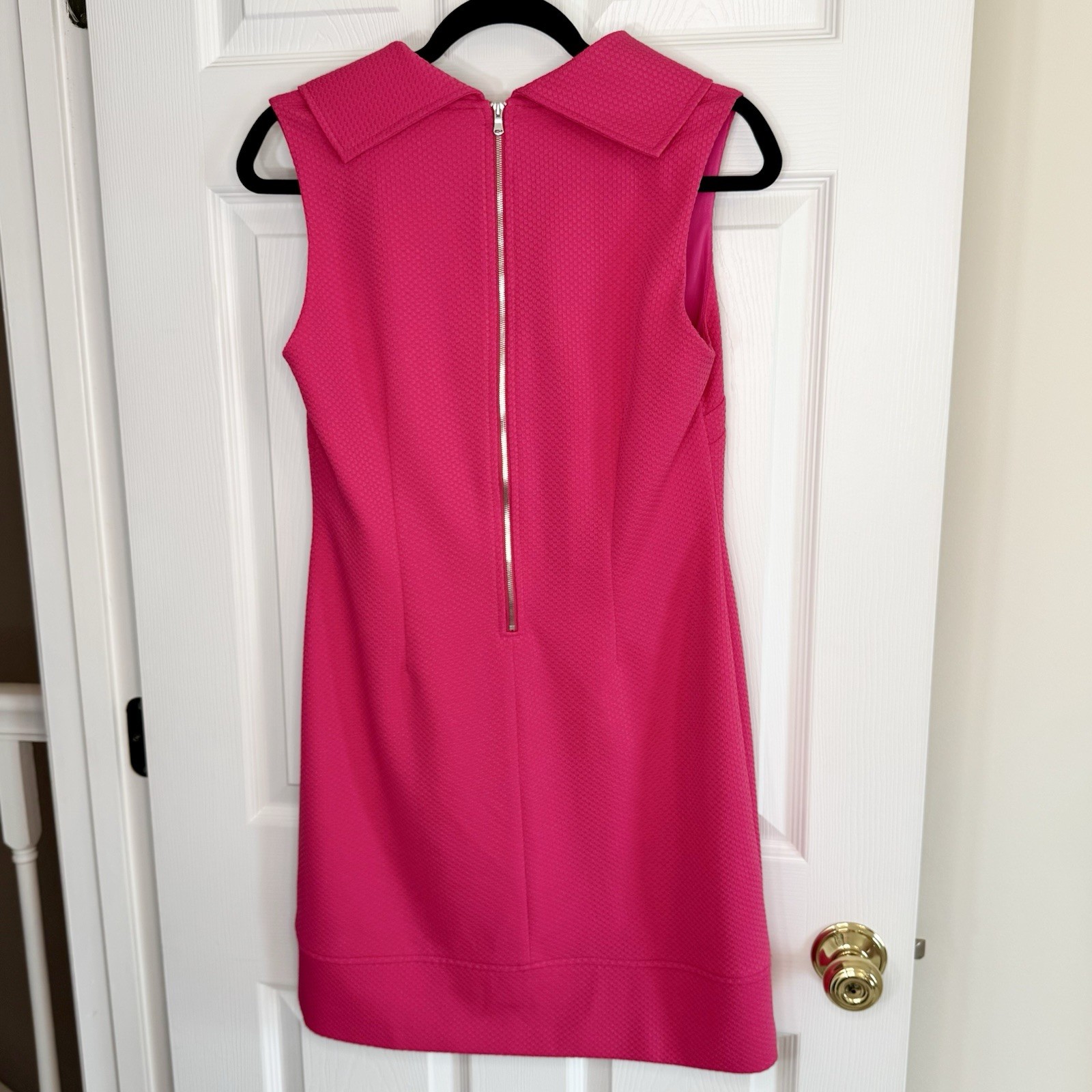 Vintage Pure Amici Cowl Neck Jackie O 60s Retro Hot Pink Barbie Dress Medium
