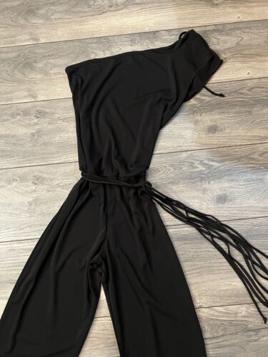 Vintage Y2k Wet Seal Jumpsuit Women’s Juniors Size Large Black Flare Leg Belt