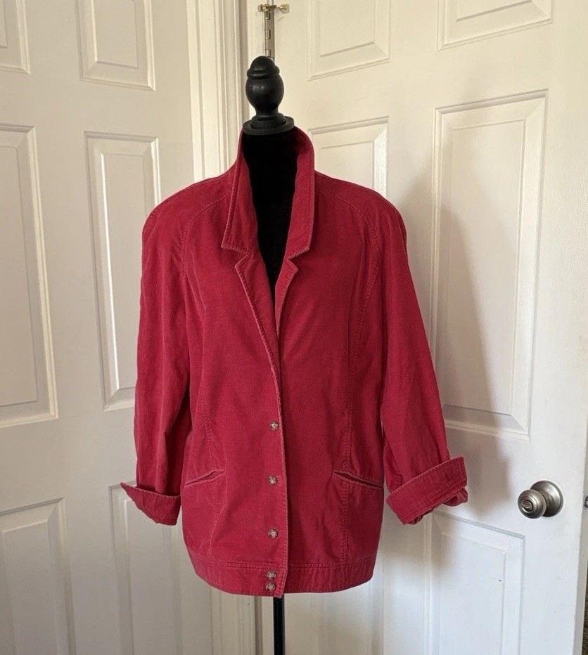 Country Suburbans Vintage Cherry Corduroy Jacket