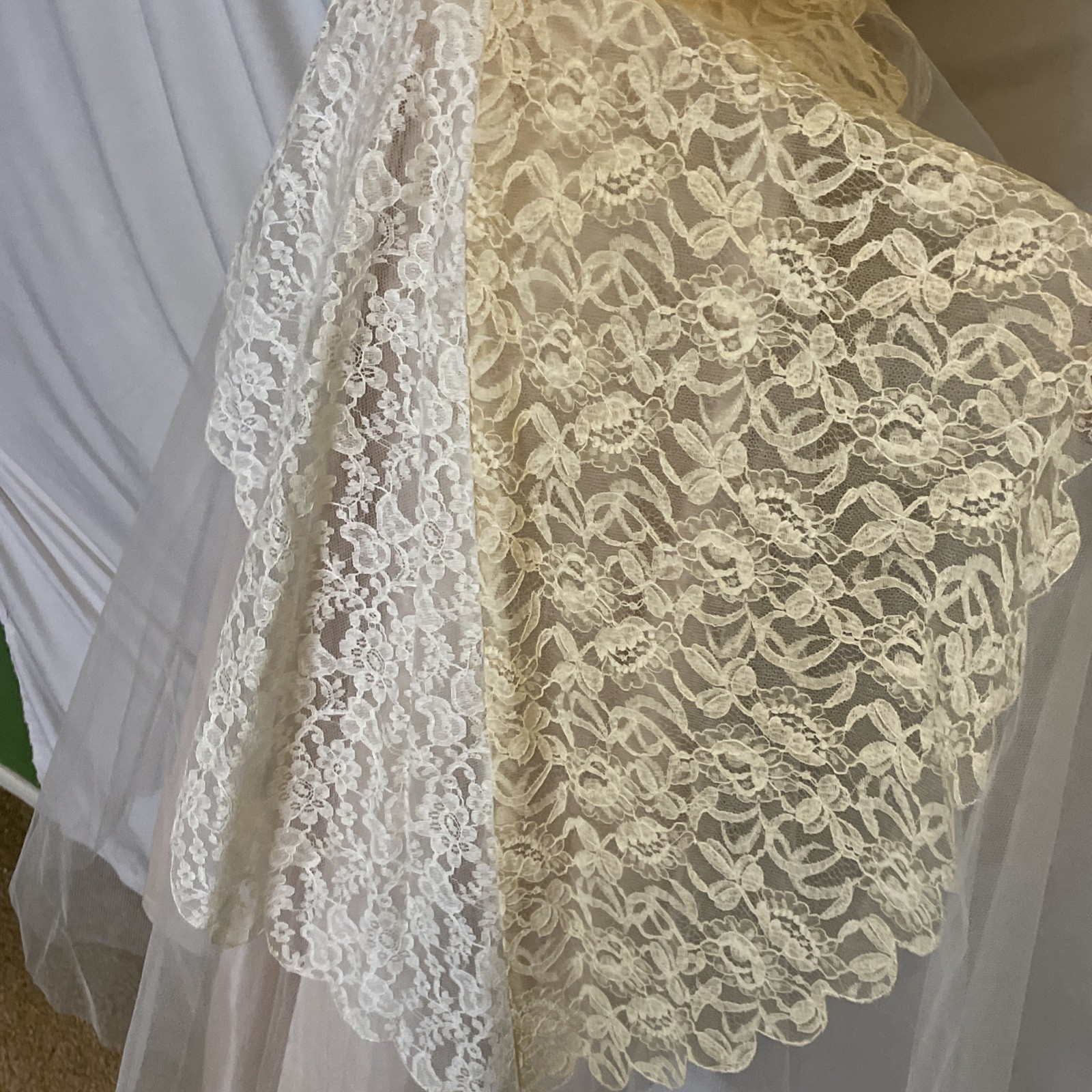 Vintage 50’s Don Miguel Of California Wedding Prom Tea Dress Lace Tulle Satin