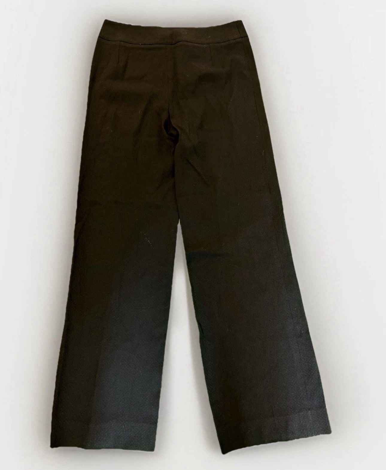 Vtg Armani Collezioni Italy Wide Leg Black Textured Trouser Pants Size 6 US EUC