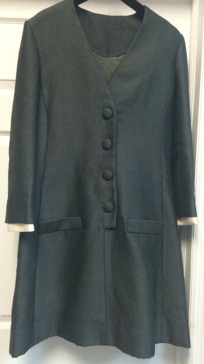 BOB BUGNAND For SAM Friedlander Grey Handmade Dress Sz 8