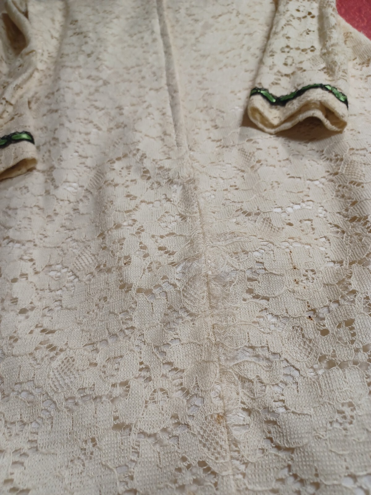 True VTG Mid-century 1960s Lace Mini Dress MCM Mod Union Label Ivory Small ~FLAW