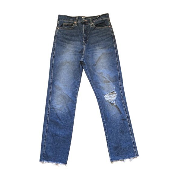 Signature b Levi Strauss Heritage High Rise Straight Crop Jeans Size 6