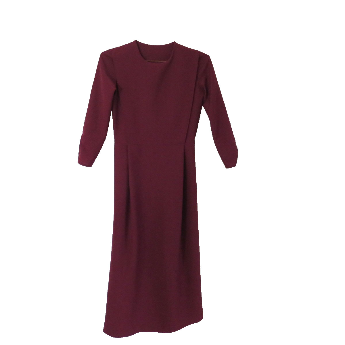 Amish ladies maroon pullover petite dress long sleeve detatched cape & apron
