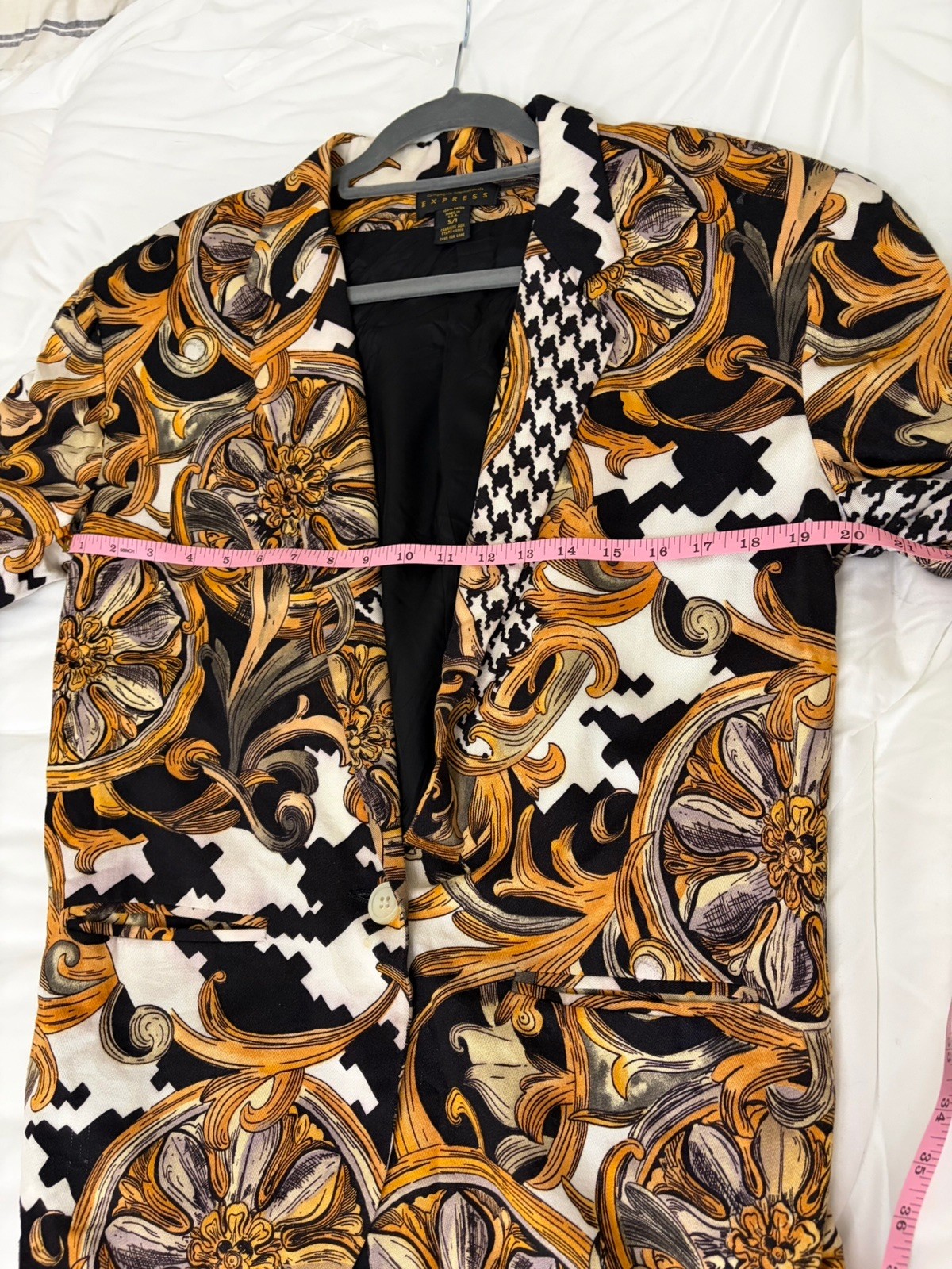 Vintage 90s Express Compagnie Internationale Baroque Blazer Small Made USA