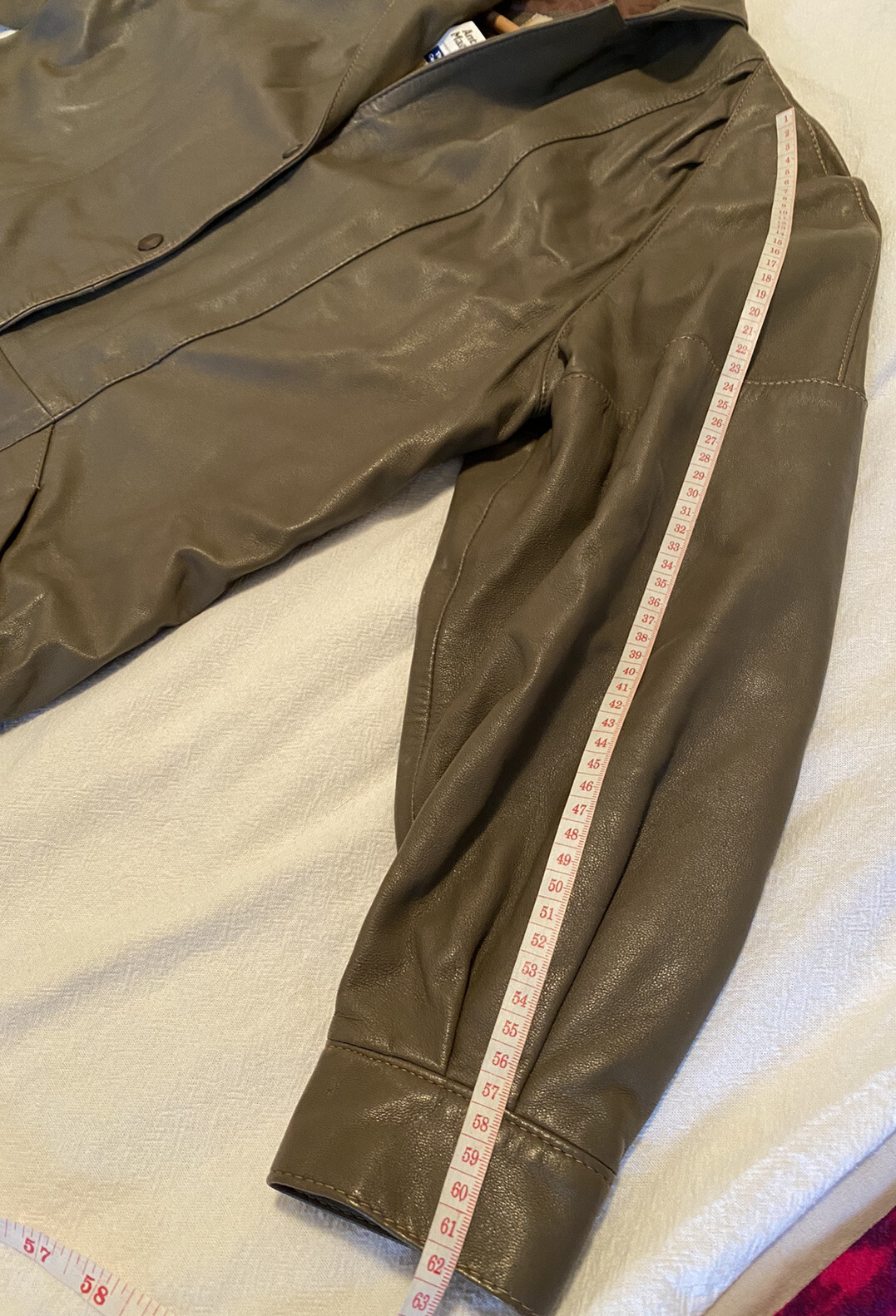 70s S/M Carson Pirie Scott Chicago Made In Turkey Leather Jacket Blazer Grey