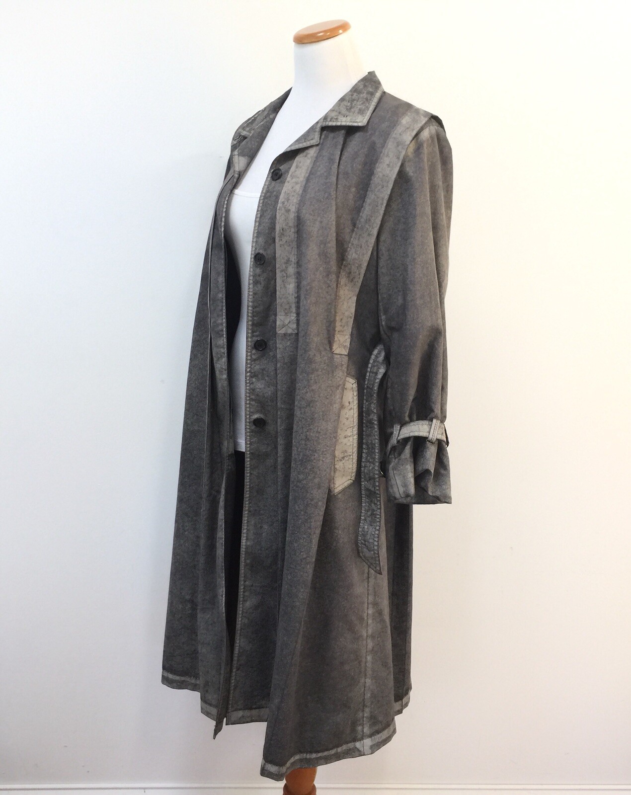 Vtg 80s Lady Grais Originals Womens Sz 12 Belted Trench Coat Fully Lined