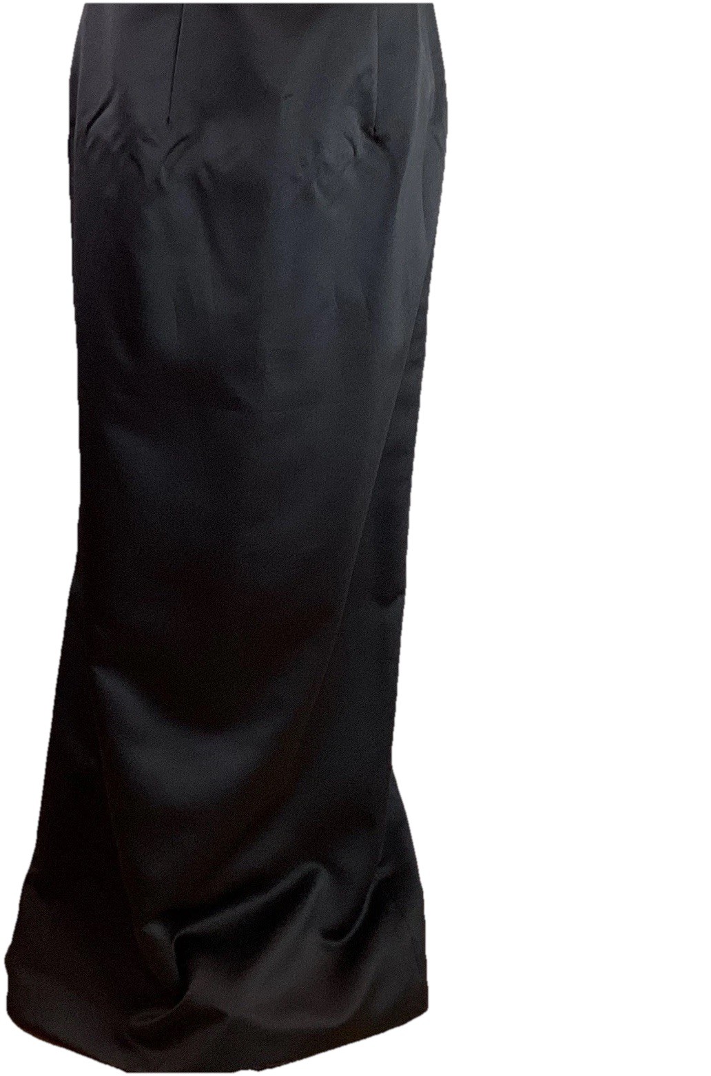 Vtg House of Bianchi Black Gown Strapless Long Prom Party Formal Dress S/M USA