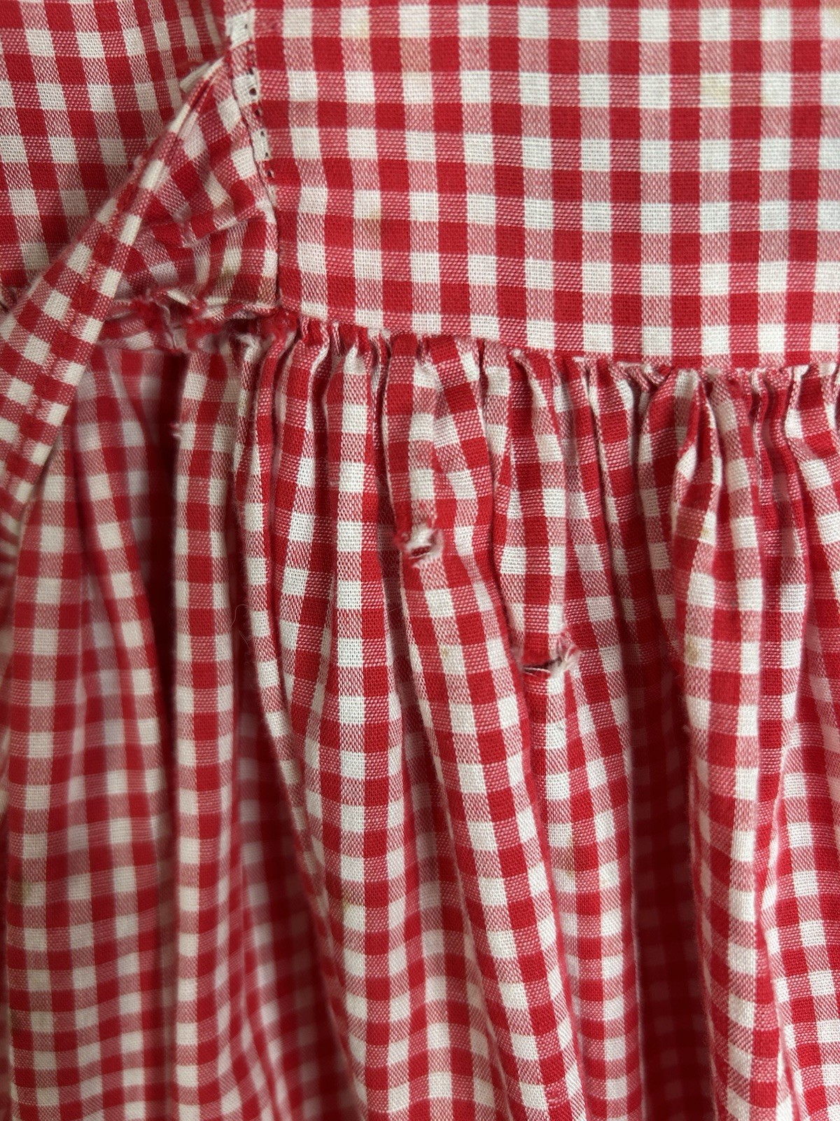 Vintage 1970’s Dress Women’s Red Gingham Western Cowgirl Prarie
