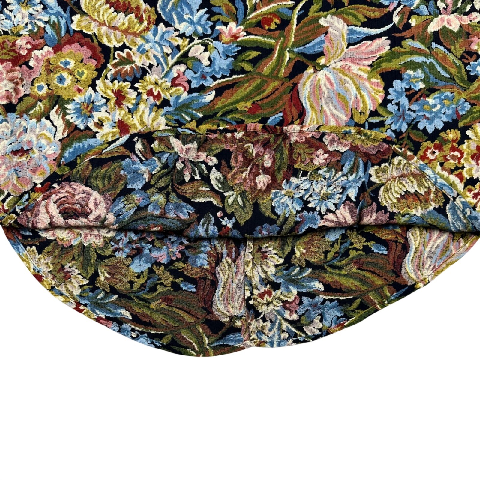 Platinum by Dorothy Schoelen VTG Made in USA Floral Tapestry Print Blouse Med
