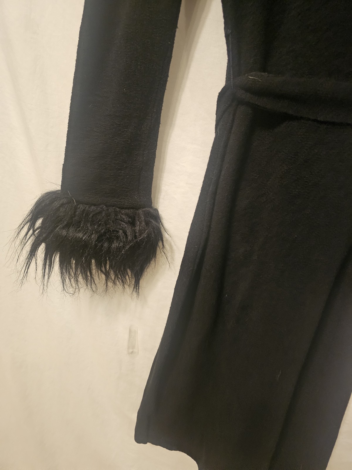 Vintage Y2k Bebe Faux Fur Trim Long Cardigan Size XS