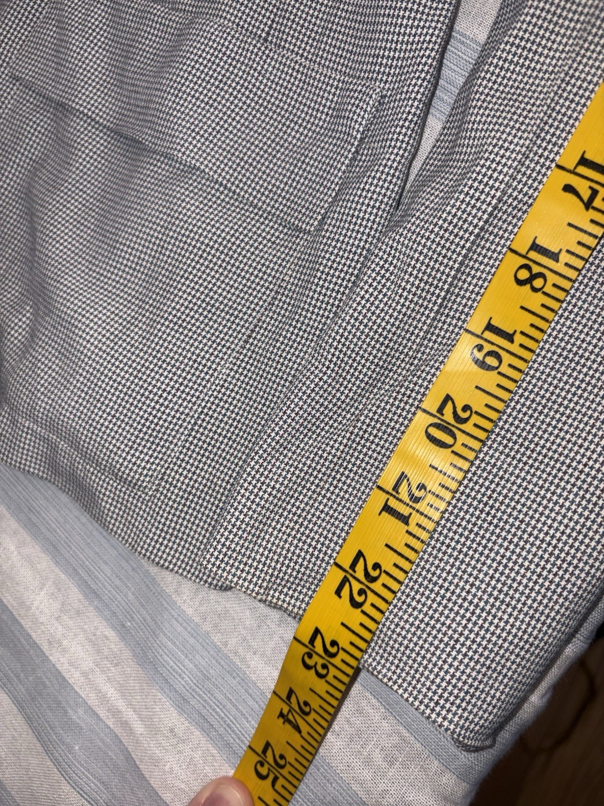 Vintage 1940s Linen Jacket Houndstooth Women’s Medium Majestic Season Maker Gray
